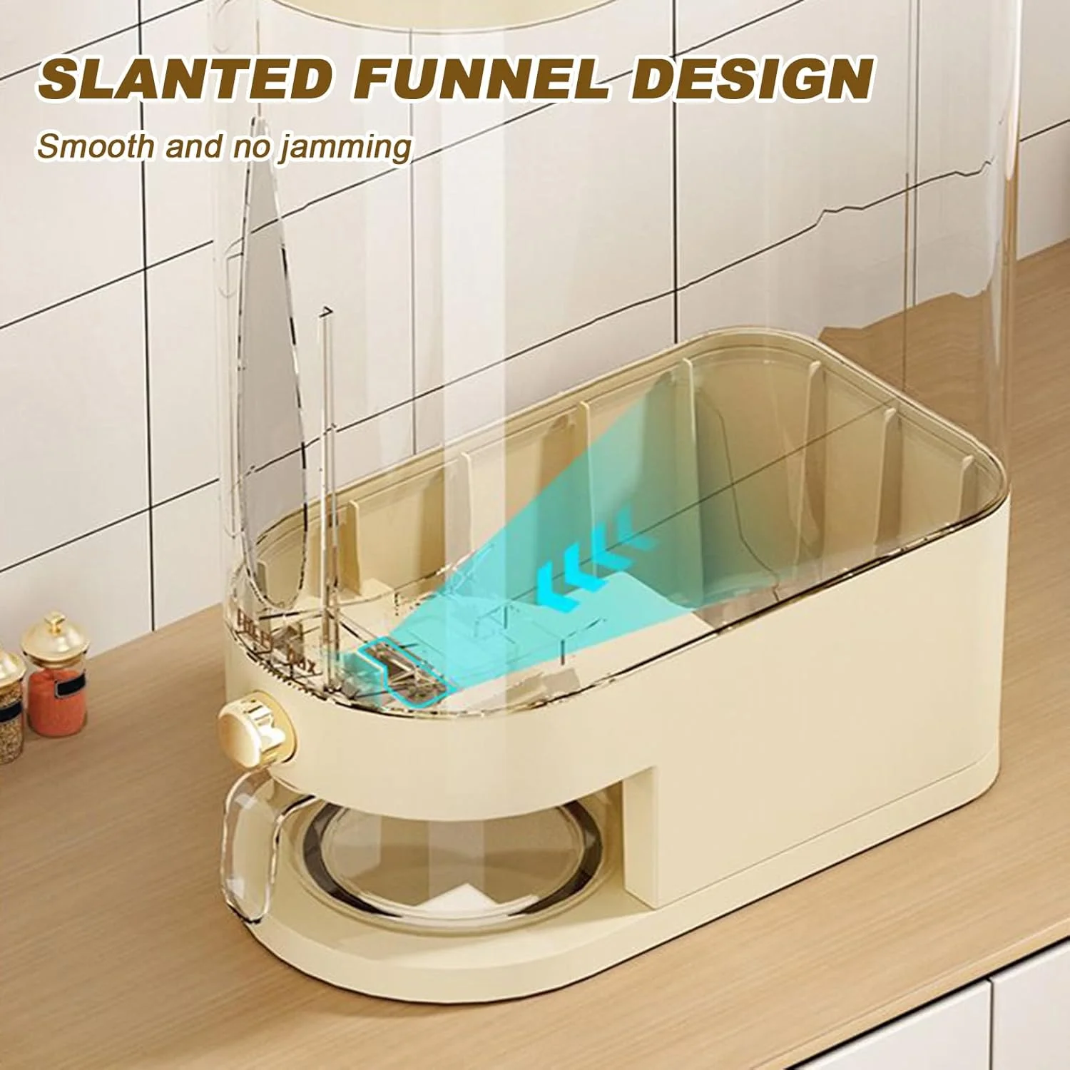 ظرف برنج، ظرف پخش کننده مواد غذایی با درب، نگهدارنده غلات خشک خانگی مهر و موم شده و ضد هوا برای سازماندهی انبار آشپزخانه ظرف برنج، ظرف پخش کننده مواد غذایی با درب، نگهدارنده غلات خشک خانگی مهر و موم شده و ضد هوا برای سازماندهی انبار آشپزخانه