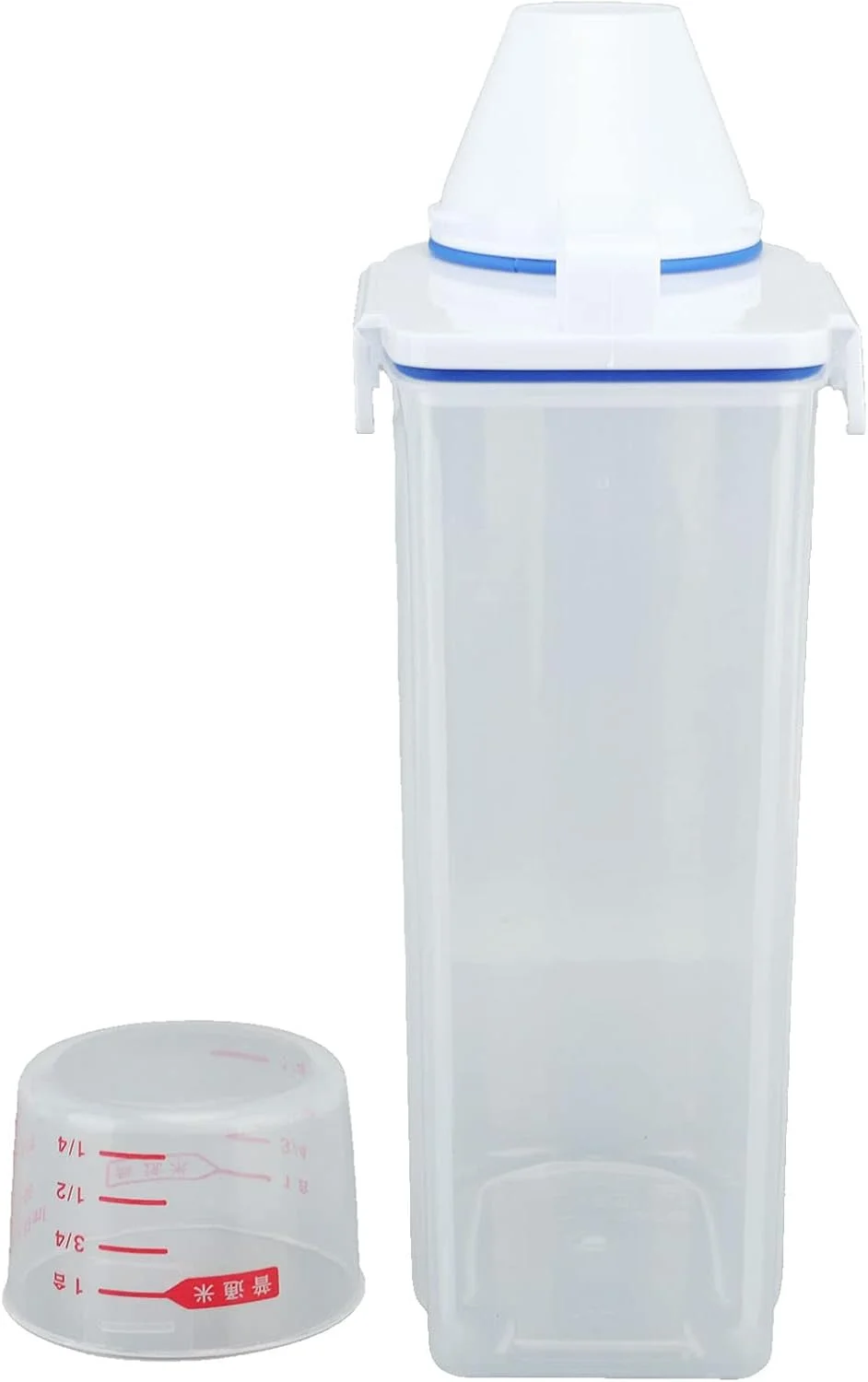 ظرف غلات، ظرف برنج با دهانه خروجی، ظرف نگهداری برنج مقاوم در برابر حرارت برای آشپزخانه (2 کیلوگرم سفید) ظرف غلات، ظرف برنج با دهانه خروجی، ظرف نگهداری برنج مقاوم در برابر حرارت برای آشپزخانه (2 کیلوگرم سفید)