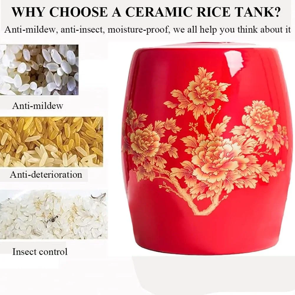 ظروف سرامیکی نگهداری مواد غذایی، ظروف نگهداری برنج، جعبه های نگهداری غلات، سطل های سرامیکی برنج با درب، جعبه های نگهداری برنج، جعبه های برنج مهر و موم شده برای آشپزخانه و رستوران، مشکی 5 کیلوگرم ظروف سرامیکی نگهداری مواد غذایی، ظروف نگهداری برنج، جعبه های نگهداری غلات، سطل های سرامیکی برنج با درب، جعبه های نگهداری برنج، جعبه های برنج مهر و موم شده برای آشپزخانه و رستوران، مشکی 5 کیلوگرم