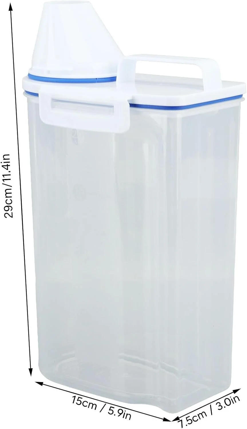 ظرف غلات، ظرف برنج با دهانه خروجی، ظرف نگهداری برنج مقاوم در برابر حرارت برای آشپزخانه (2 کیلوگرم سفید) ظرف غلات، ظرف برنج با دهانه خروجی، ظرف نگهداری برنج مقاوم در برابر حرارت برای آشپزخانه (2 کیلوگرم سفید)