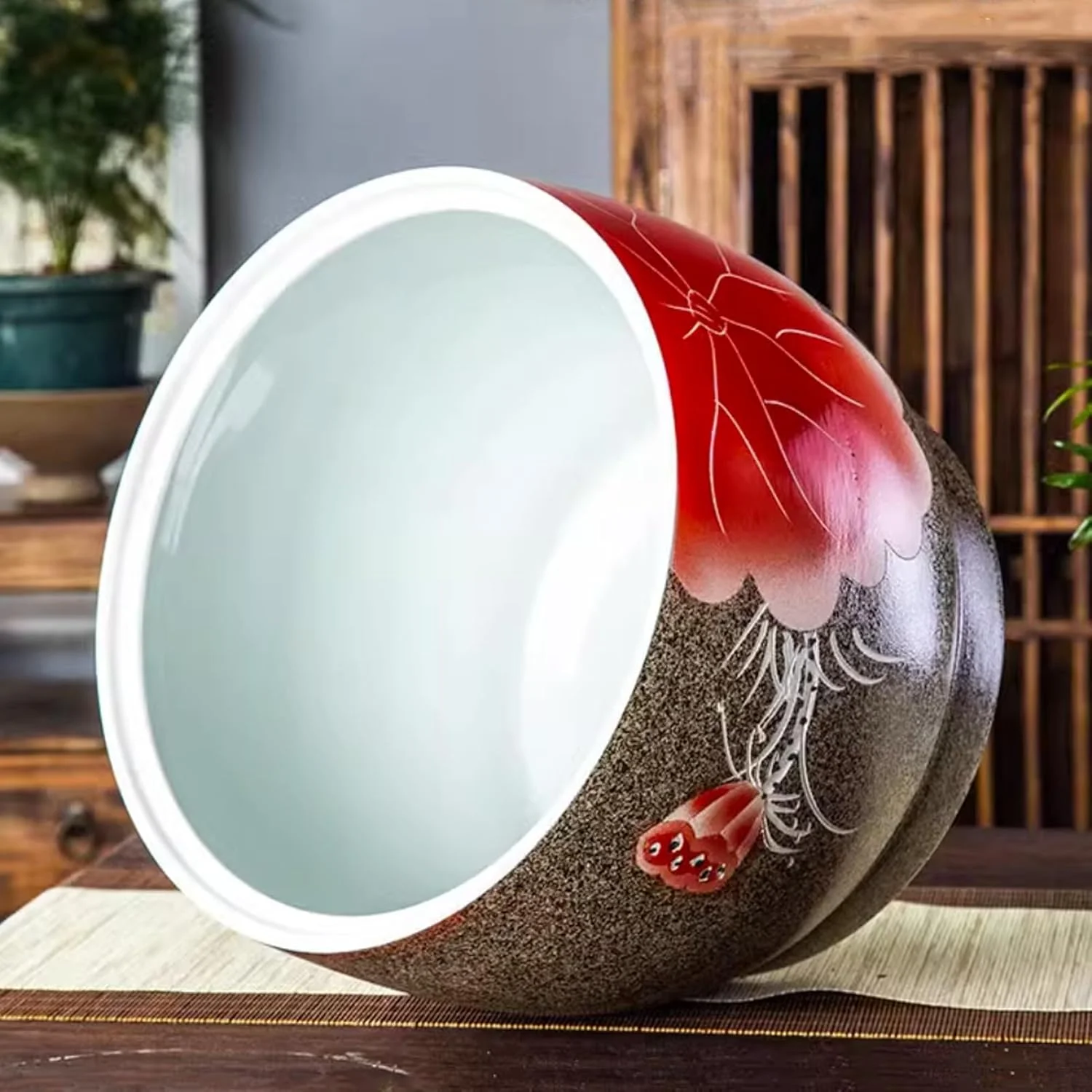 ظرف برنج سرامیکی رترو، استوانه برنج سرامیکی آشپزخانه با درب، ظرف نگهداری مواد غذایی مهر و موم شده، ظرف برنج، جا برنجی چینی، برای ذرت، قهوه (C 5 کیلوگرم) ظرف برنج سرامیکی رترو، استوانه برنج سرامیکی آشپزخانه با درب، ظرف نگهداری مواد غذایی مهر و موم شده، ظرف برنج، جا برنجی چینی، برای ذرت، قهوه (C 5 کیلوگرم)