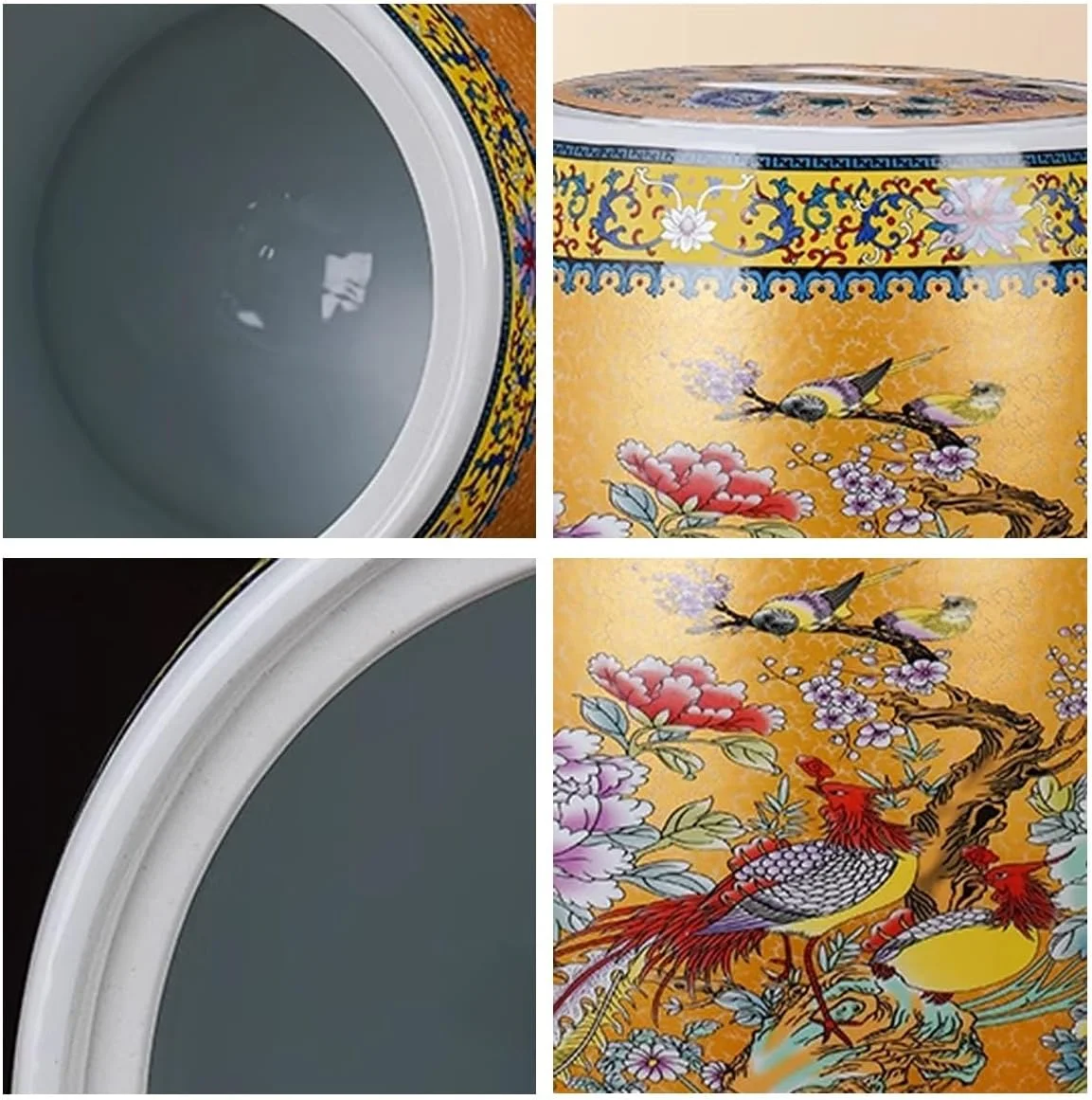 ظرف سرامیکی نگهداری برنج، سطل بزرگ برنج، ظروف نگهداری مواد غذایی، جعبه نگهداری برنج، سطل نگهداری غلات با درب، جعبه نگهداری برنج مهر و موم شده 5 کیلوگرم/10 کیلوگرم/15 کیلوگرم/25 کیلوگرم (زرد، 15 کیلوگرم) (سبز 25 کیلوگرم) (زرد ظرف سرامیکی نگهداری برنج، سطل بزرگ برنج، ظروف نگهداری مواد غذایی، جعبه نگهداری برنج، سطل نگهداری غلات با درب، جعبه نگهداری برنج مهر و موم شده 5 کیلوگرم/10 کیلوگرم/15 کیلوگرم/25 کیلوگرم (زرد، 15 کیلوگرم) (سبز 25 کیلوگرم) (زرد