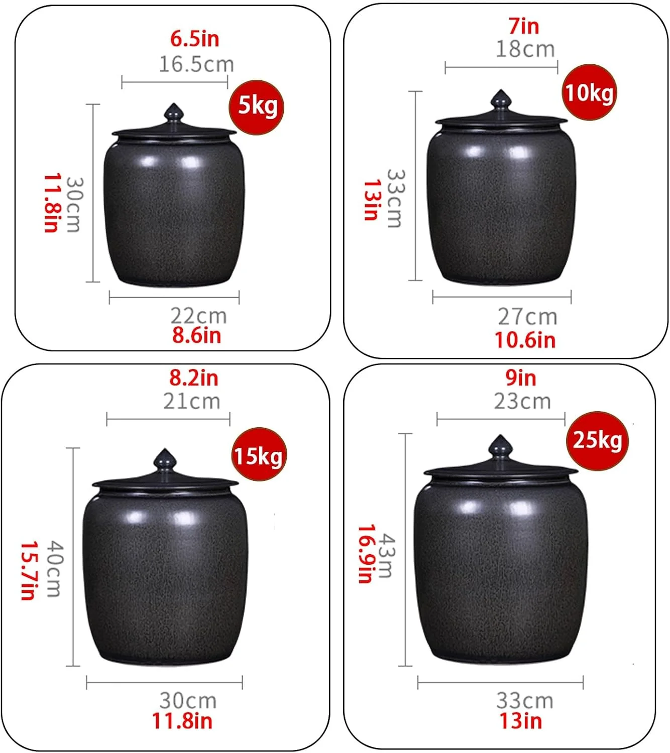 ظرف برنج سرامیکی، شیشه نگهداری مواد غذایی و ظرف برنج سرامیکی با درب، ظرف نگهداری برنج، شیشه درب دار مهر و موم شده آشپزخانه، پخش کننده غلات برای آرد، برنج، آجیل، تنقلات (25 کیلوگرم) ظرف برنج سرامیکی، شیشه نگهداری مواد غذایی و ظرف برنج سرامیکی با درب، ظرف نگهداری برنج، شیشه درب دار مهر و موم شده آشپزخانه، پخش کننده غلات برای آرد، برنج، آجیل، تنقلات (25 کیلوگرم)