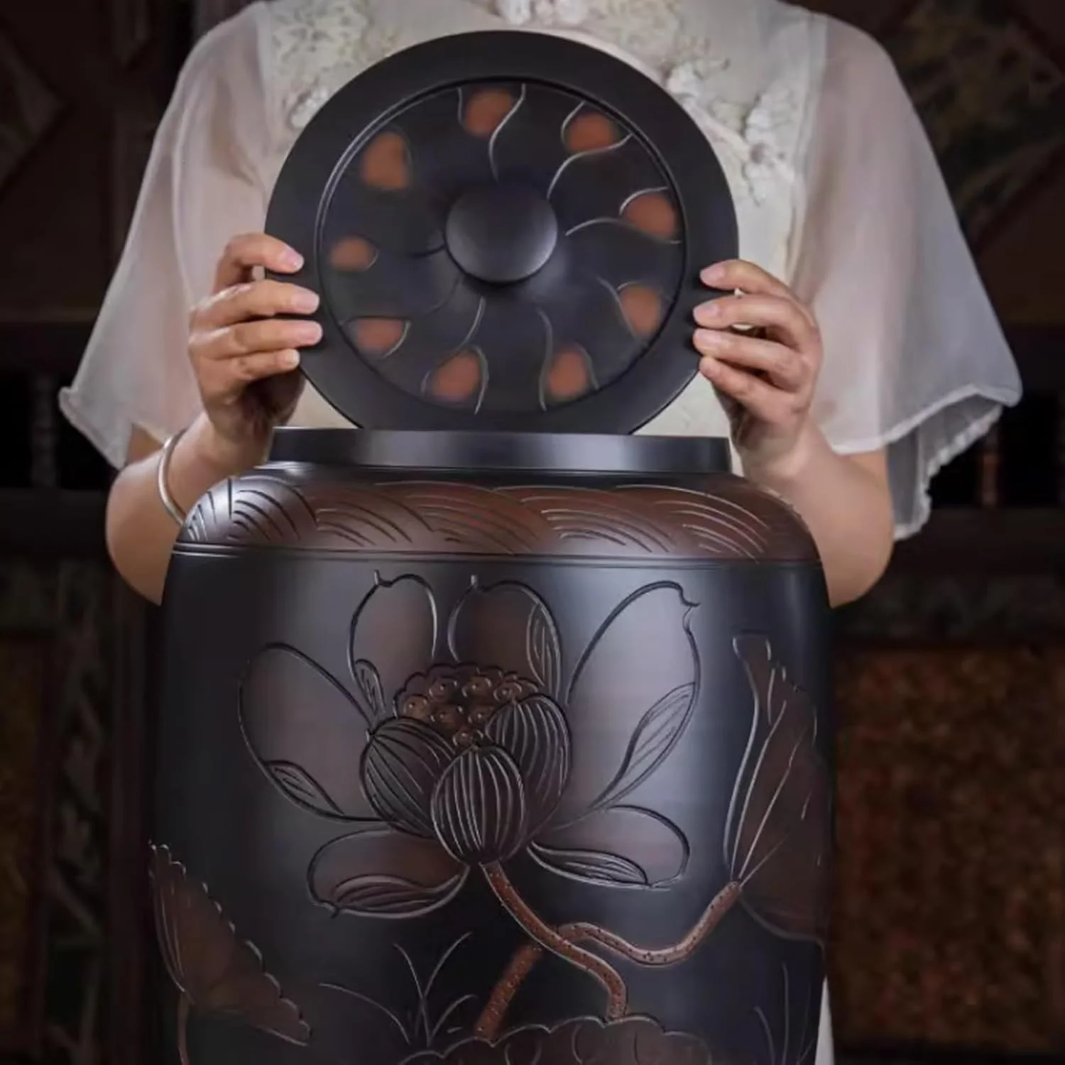 سیلندر برنج سرامیکی خانگی، سطل برنج سرامیکی با درب، ظرف نگهداری برنج چینی، جعبه نگهداری برنج، ظرف برنج مزرعه، شیشه نگهداری مواد غذایی برای آرد، یک رنگ - 10 کیلوگرم سیلندر برنج سرامیکی خانگی، سطل برنج سرامیکی با درب، ظرف نگهداری برنج چینی، جعبه نگهداری برنج، ظرف برنج مزرعه، شیشه نگهداری مواد غذایی برای آرد، یک رنگ - 10 کیلوگرم