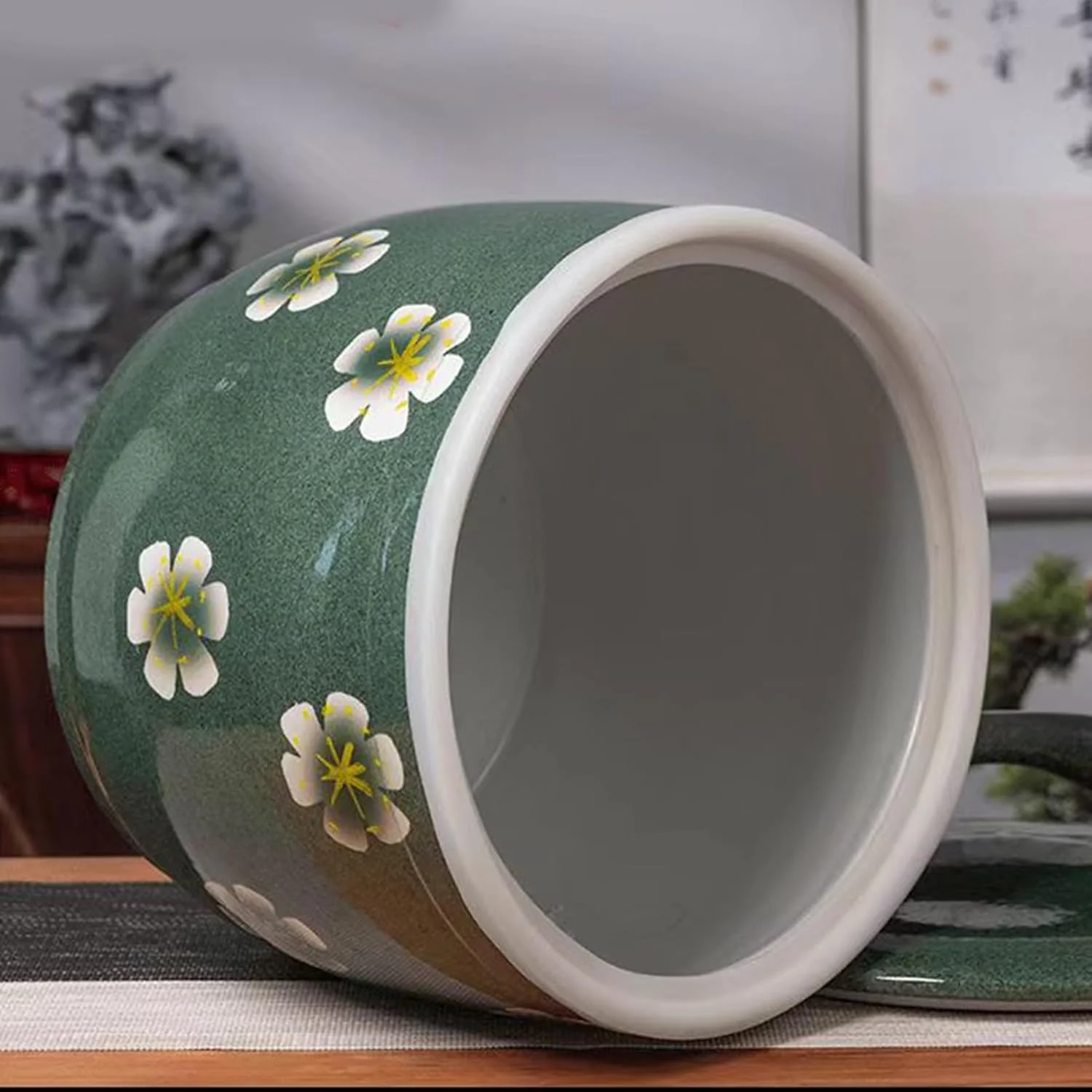 ظرف برنج سرامیکی، مخزن برنج، ظرف نگهداری برنج با درب، ظرف نگهداری مواد غذایی کلاسیک، شیشه نگهداری مواد غذایی، برای آرد، آجیل، چای، غلات (5 کیلوگرم) ظرف برنج سرامیکی، مخزن برنج، ظرف نگهداری برنج با درب، ظرف نگهداری مواد غذایی کلاسیک، شیشه نگهداری مواد غذایی، برای آرد، آجیل، چای، غلات (5 کیلوگرم)