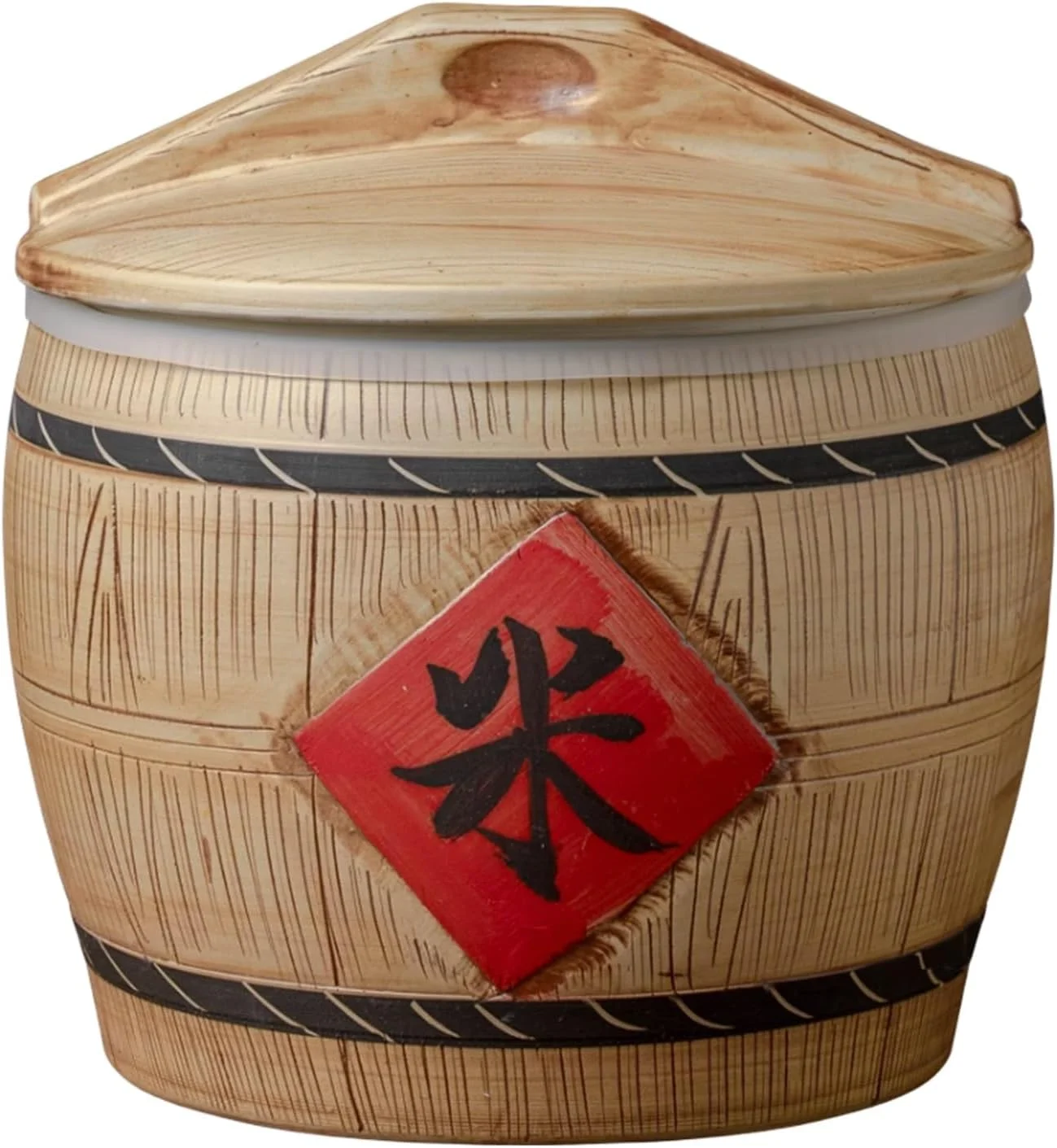 ظرف برنج سرامیکی، استوانه برنج سرامیکی با درب، ظرف نگهداری برنج به سبک چینی، ظرف نگهداری مواد غذایی آشپزخانه، مناسب برای آرد، آجیل، تنقلات (10 کیلوگرم مدل A) ظرف برنج سرامیکی، استوانه برنج سرامیکی با درب، ظرف نگهداری برنج به سبک چینی، ظرف نگهداری مواد غذایی آشپزخانه، مناسب برای آرد، آجیل، تنقلات (10 کیلوگرم مدل A)