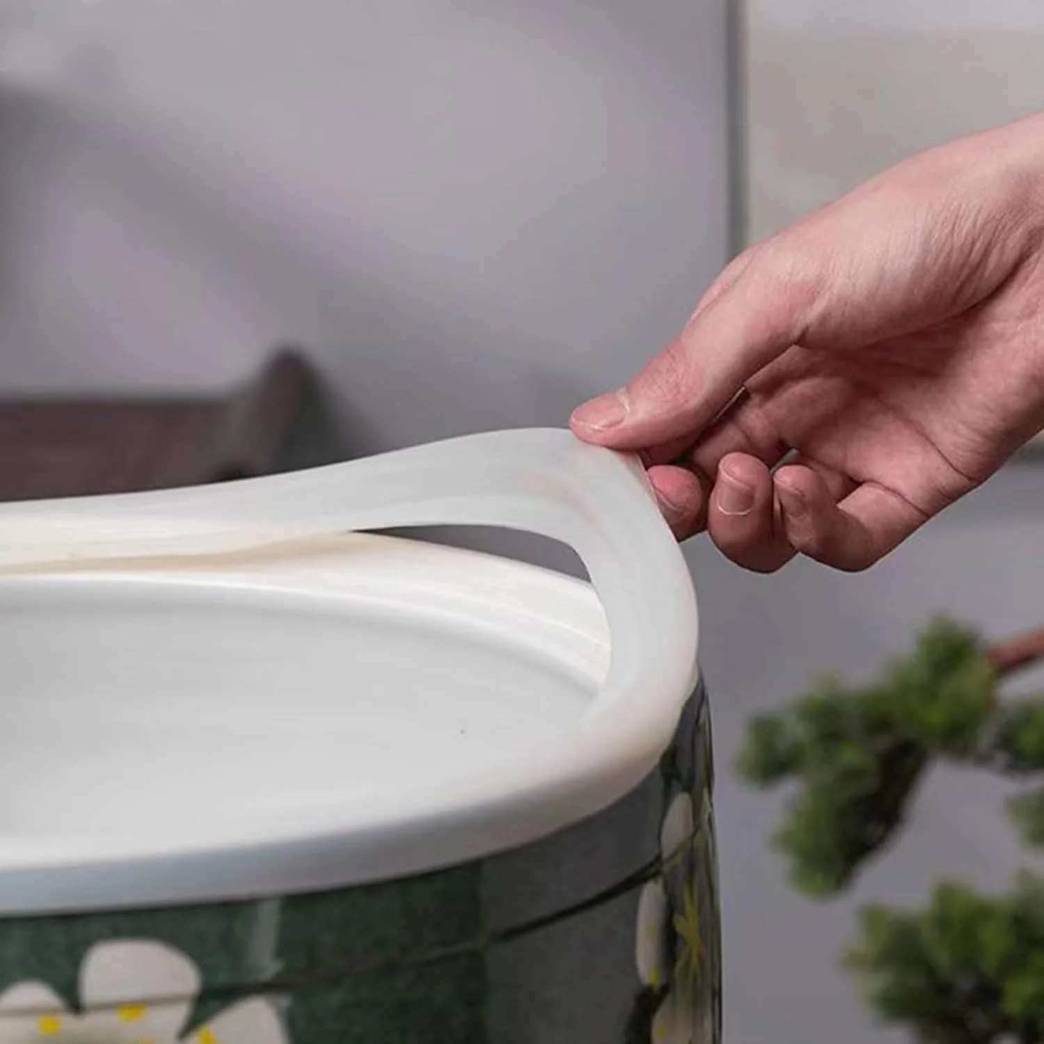 ظرف برنج سرامیکی، مخزن برنج، ظرف نگهداری برنج با درب، ظرف نگهداری مواد غذایی کلاسیک، شیشه نگهداری مواد غذایی، برای آرد، آجیل، چای، غلات (5 کیلوگرم) ظرف برنج سرامیکی، مخزن برنج، ظرف نگهداری برنج با درب، ظرف نگهداری مواد غذایی کلاسیک، شیشه نگهداری مواد غذایی، برای آرد، آجیل، چای، غلات (5 کیلوگرم)