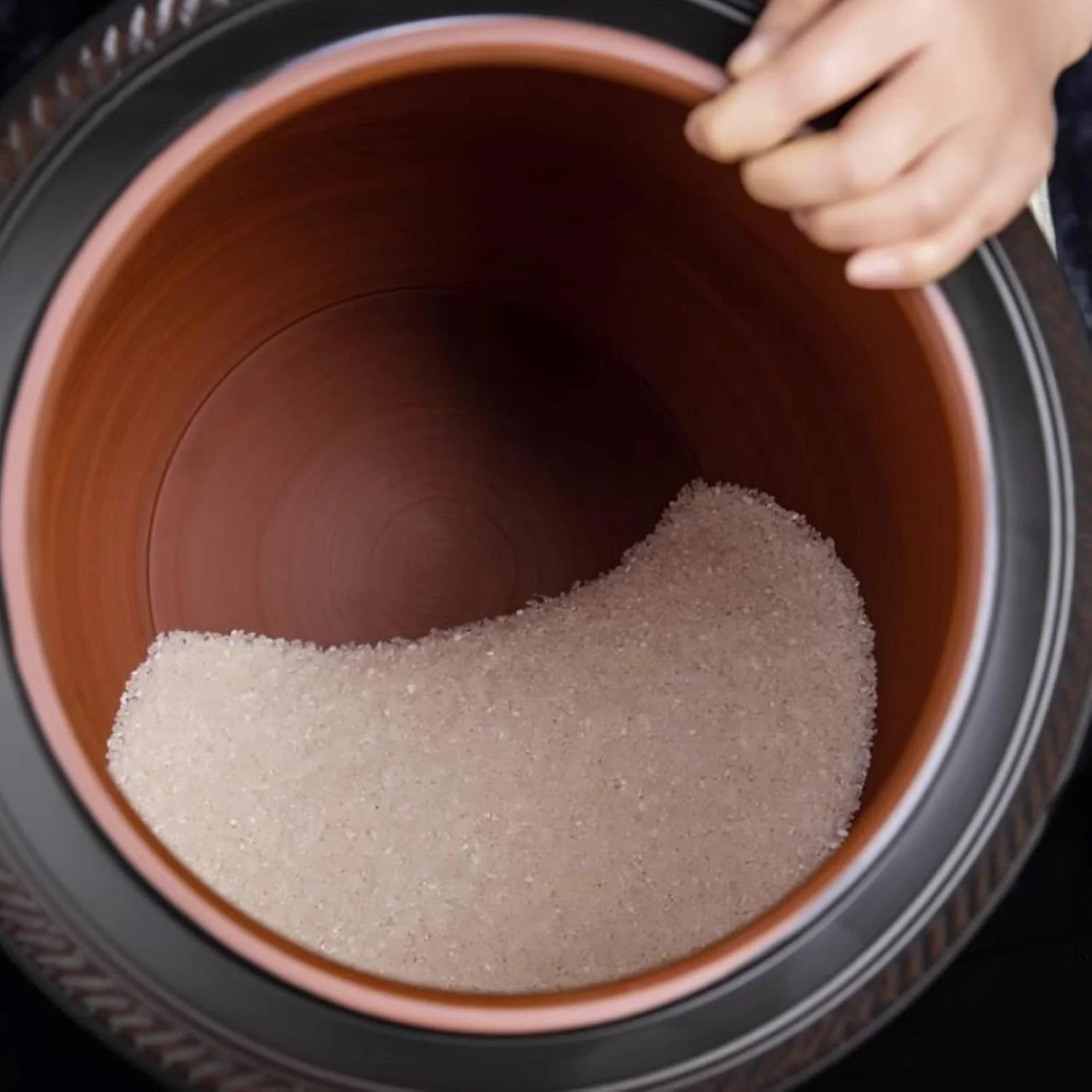 ظرف برنج سرامیکی، سطل برنج سرامیکی با درب، ظرف نگهداری برنج کلاسیک، ظرف نگهداری مواد غذایی، ظرف برنج چینی، برای آرد، شکر، بلغور جو دوسر (15 کیلوگرم)