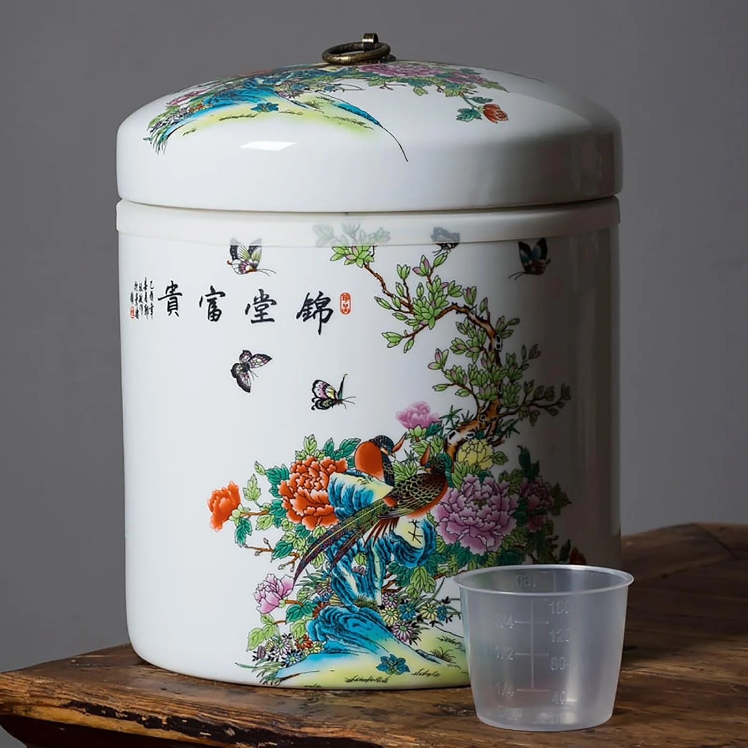 ظرف سرامیکی نگهداری برنج، سطل برنج مهر و موم شده، جعبه نگهداری برنج، کوزه بزرگ برنج، پخش کننده بزرگ برنج، قابلمه برنج مهر و موم شده با ظرفیت بزرگ، سطل نگهداری غذای گربه و سگ با ظرفیت بزرگ، طراحی چینی (D) ظرف سرامیکی نگهداری برنج، سطل برنج مهر و موم شده، جعبه نگهداری برنج، کوزه بزرگ برنج، پخش کننده بزرگ برنج، قابلمه برنج مهر و موم شده با ظرفیت بزرگ، سطل نگهداری غذای گربه و سگ با ظرفیت بزرگ، طراحی چینی (D)