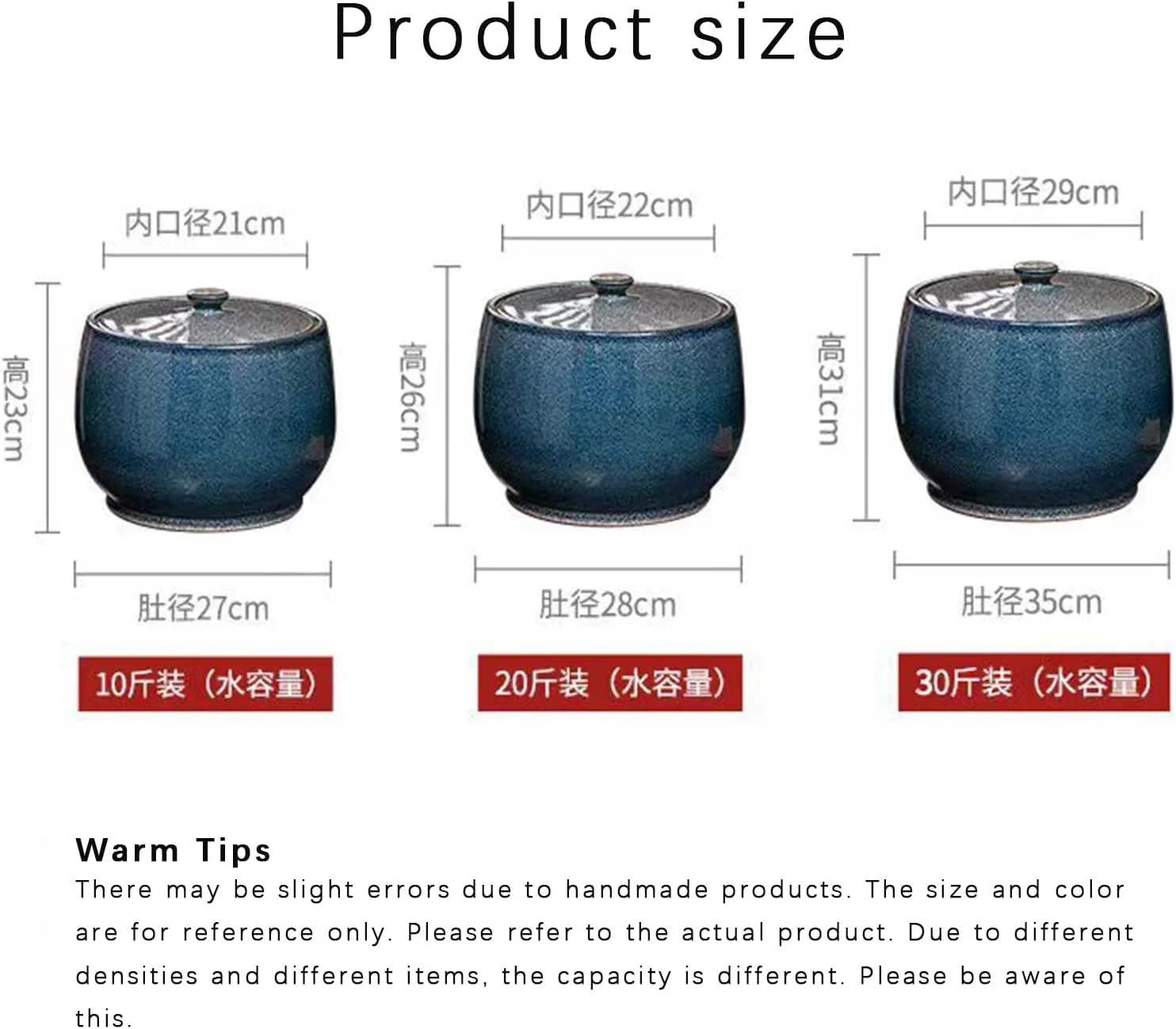 ظرف برنج سرامیکی، کوزه نگهداری مواد غذایی، ظرف نگهداری مواد غذایی درب دار، ظرف برنج، جعبه نگهداری برنج خانگی، پخش کننده مواد غذایی (قهوه ای، 10 کیلوگرم) ظرف برنج سرامیکی، کوزه نگهداری مواد غذایی، ظرف نگهداری مواد غذایی درب دار، ظرف برنج، جعبه نگهداری برنج خانگی، پخش کننده مواد غذایی (قهوه ای، 10 کیلوگرم)