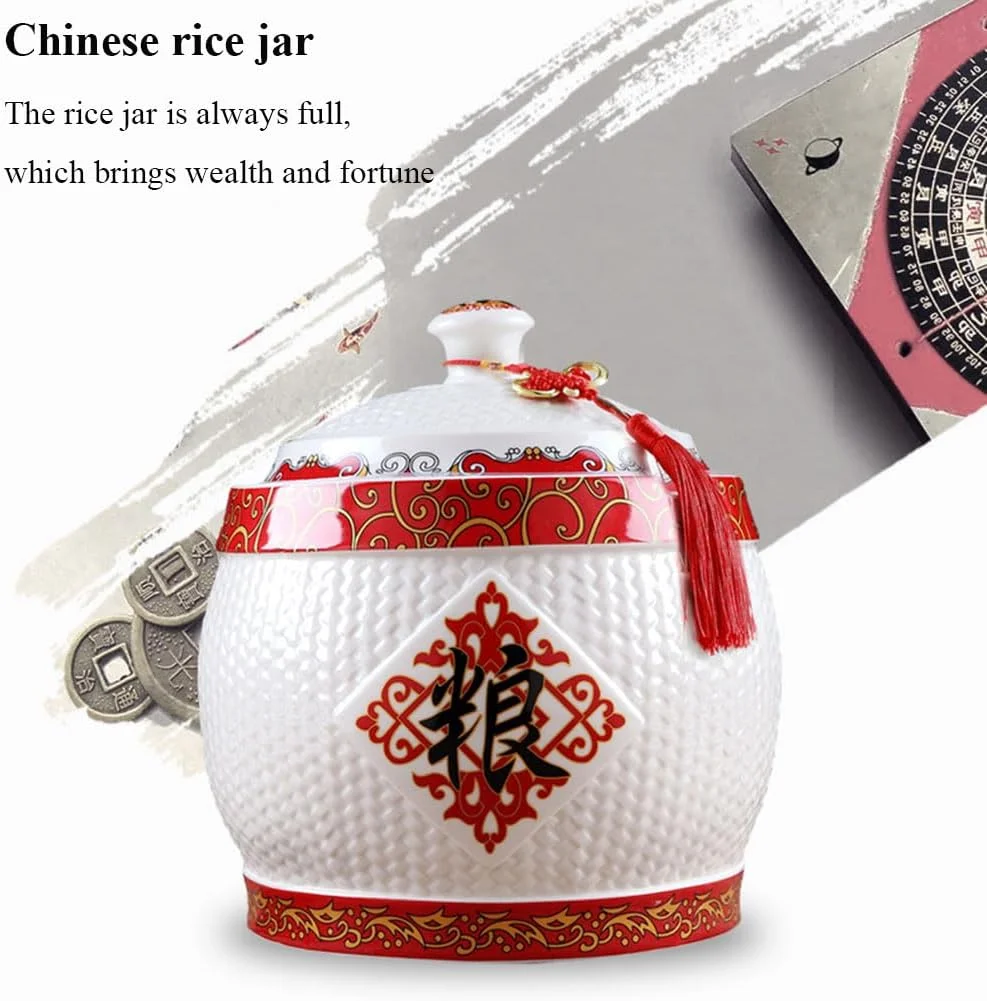 ظرف برنج سرامیکی، کوزه نگهداری مواد غذایی سرامیکی، ظرف نگهداری برنج، جعبه نگهداری غلات، جعبه برنج مهر و موم شده، ظرف برنج غلات، سطل برنج آشپزخانه خانگی، D ظرف برنج سرامیکی، کوزه نگهداری مواد غذایی سرامیکی، ظرف نگهداری برنج، جعبه نگهداری غلات، جعبه برنج مهر و موم شده، ظرف برنج غلات، سطل برنج آشپزخانه خانگی، D