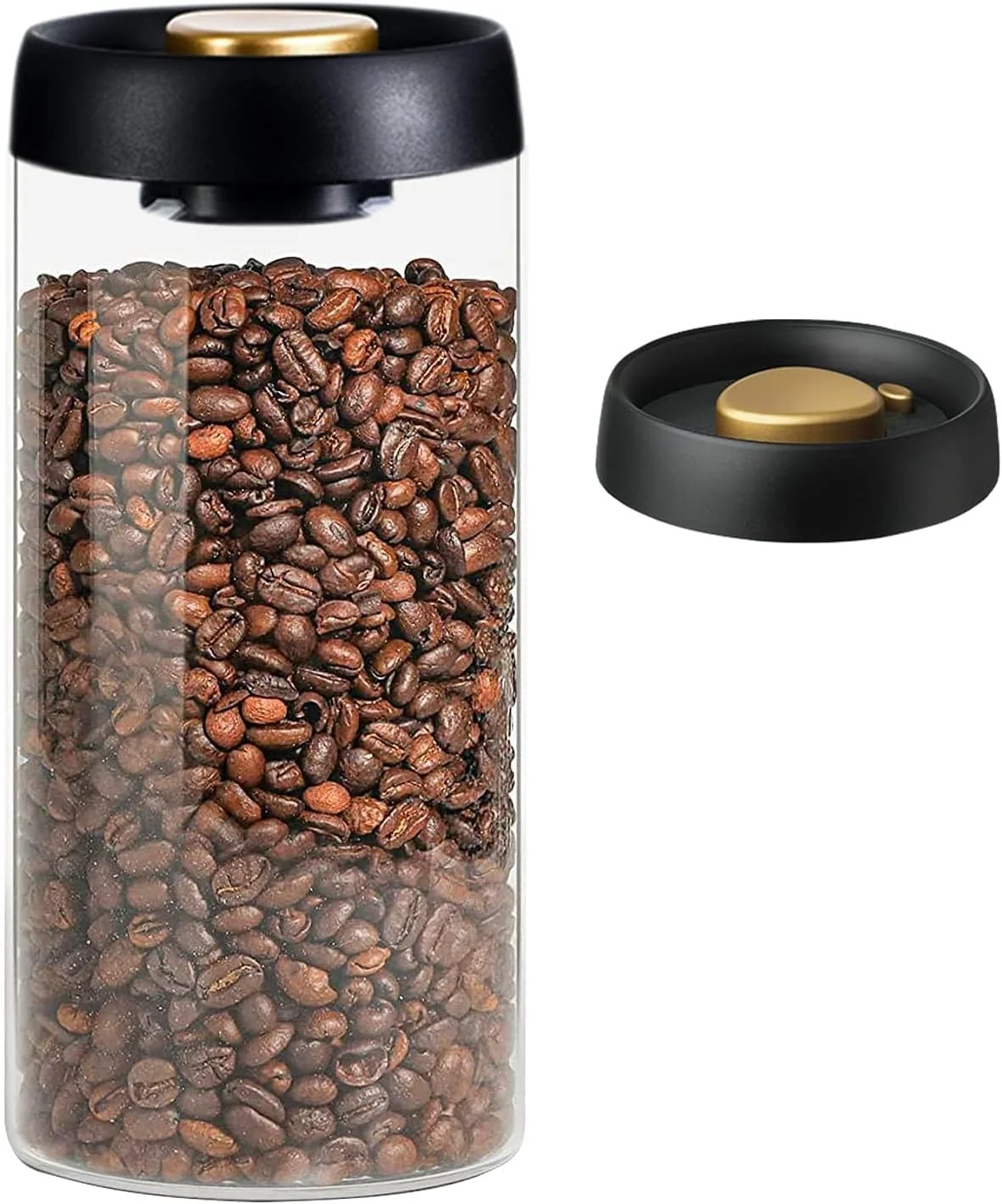 ظروف شیشه ای بوروسیلیکات برای نگهداری مواد غذایی در آشپزخانه، ظروف قهوه با درب محکم، ظروف نگهداری مواد غذایی - ایده آل برای دانه های قهوه، چای، شکر، آبنبات، ادویه جات، برنج (1800 میلی لیتر/60 اونس) ظروف شیشه ای بوروسیلیکات برای نگهداری مواد غذایی در آشپزخانه، ظروف قهوه با درب محکم، ظروف نگهداری مواد غذایی - ایده آل برای دانه های قهوه، چای، شکر، آبنبات، ادویه جات، برنج (1800 میلی لیتر/60 اونس)