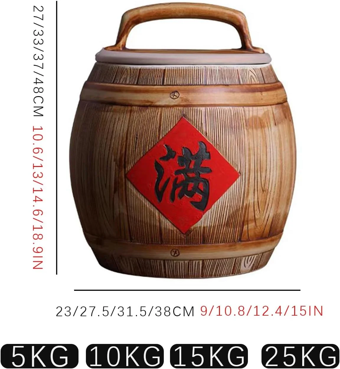 ظرف برنج سرامیکی، مخزن برنج، ظرف نگهداری برنج، ظرف نگهداری مواد غذایی، ظروف نگهداری غلات درب دار، ظروف نگهداری بزرگ (5 کیلوگرم) ظرف برنج سرامیکی، مخزن برنج، ظرف نگهداری برنج، ظرف نگهداری مواد غذایی، ظروف نگهداری غلات درب دار، ظروف نگهداری بزرگ (5 کیلوگرم)