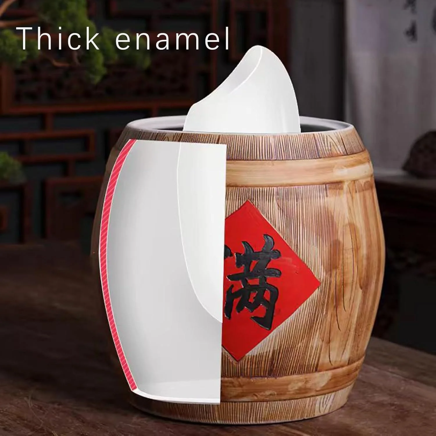 ظرف برنج سرامیکی، مخزن برنج، ظرف نگهداری برنج، ظرف نگهداری مواد غذایی، ظروف نگهداری غلات درب دار، ظروف نگهداری بزرگ (5 کیلوگرم) ظرف برنج سرامیکی، مخزن برنج، ظرف نگهداری برنج، ظرف نگهداری مواد غذایی، ظروف نگهداری غلات درب دار، ظروف نگهداری بزرگ (5 کیلوگرم)