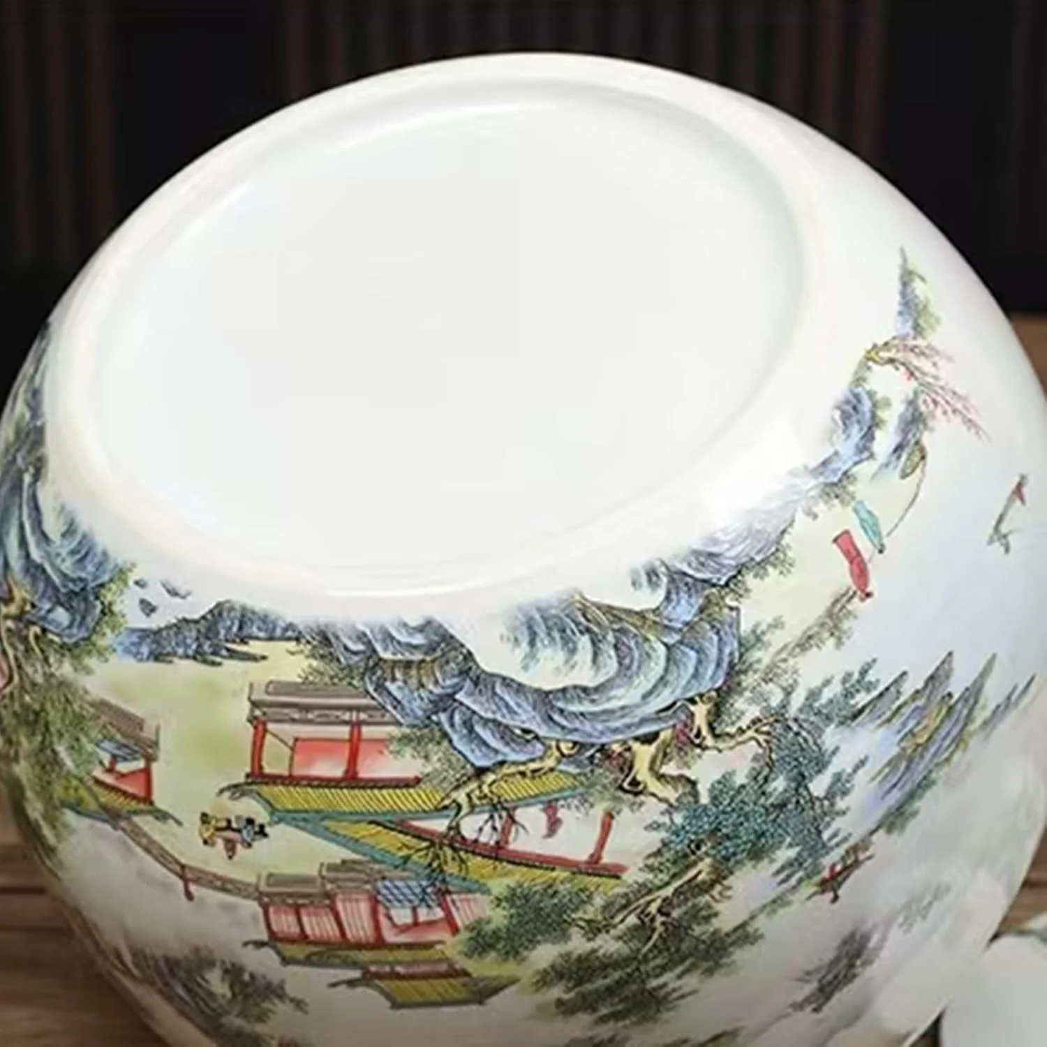 ظرف برنج سرامیکی، محفظه برنج، استوانه برنج سرامیکی، ظرف نگهداری غلات با درب، ظرف ذخیره برنج، پخش کننده مواد غذایی (مدل J)