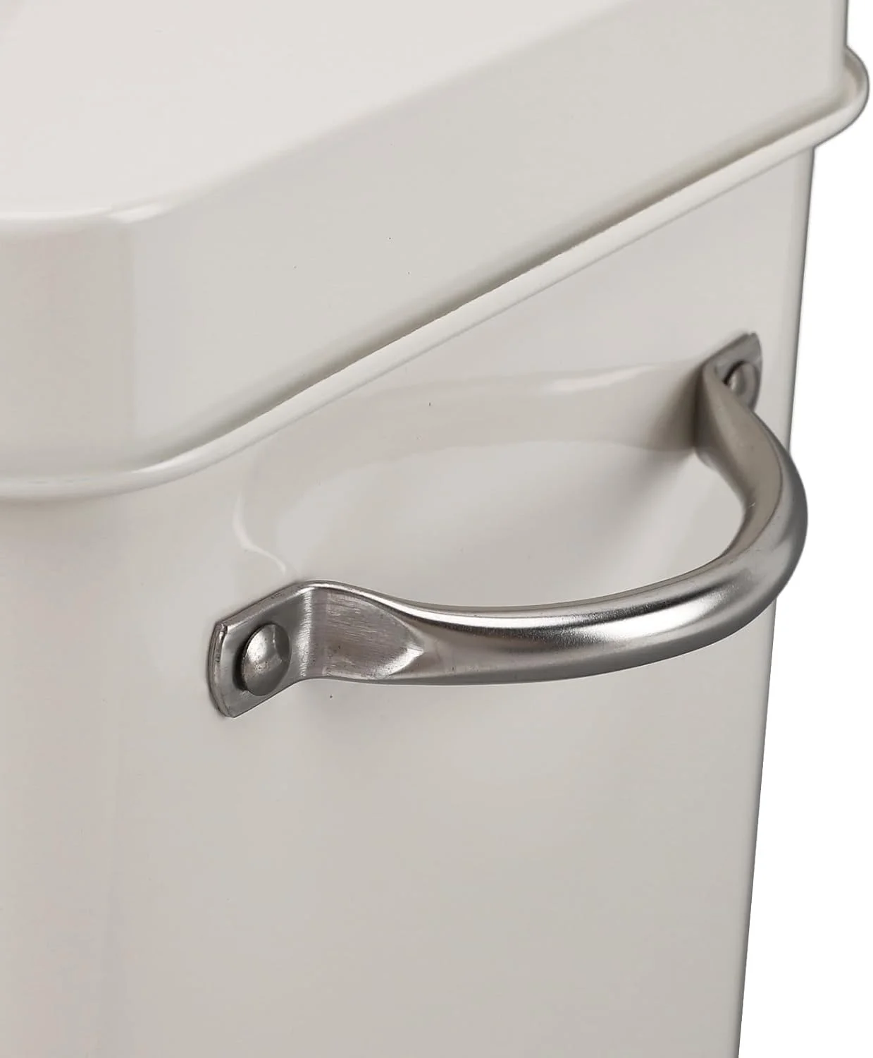 ظرف پودر لباسشویی BROLEO، ظرف استیل ضد زنگ برای اتاق لباسشویی با ابعاد 20x16x11.7 سانتی متر، ظرف پودر لباسشویی فلزی به همراه قاشق برای اتاق لباسشویی