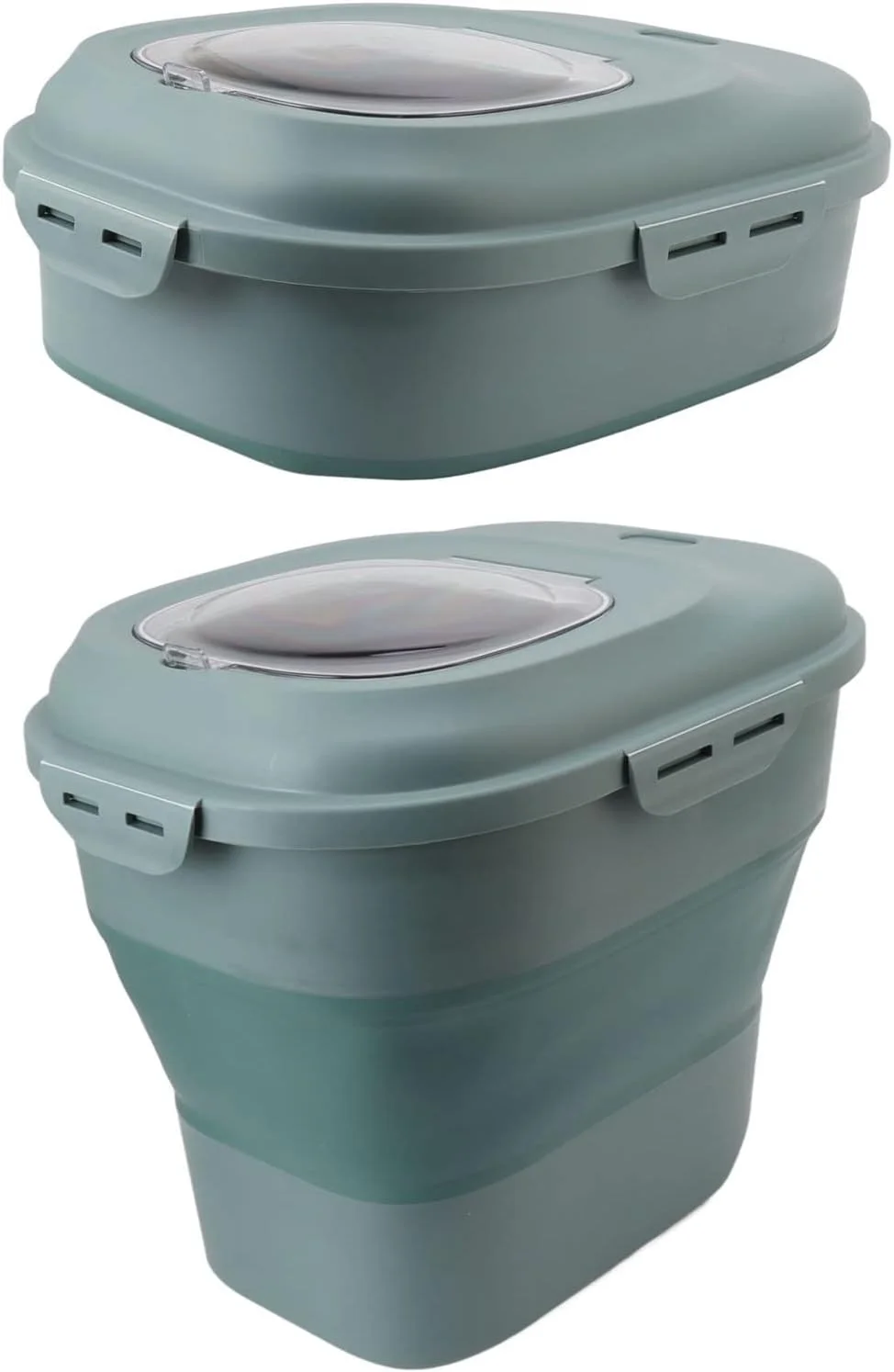 ظرف نگهداری تاشو برنج Banapoy، ظرف بزرگ برنج 15 تا 50 کیلوگرمی، ظرف نگهداری تاشو غلات، غذای گربه و سگ با پیمانه اندازه گیری و چرخ، نگهدارنده غذای خشک ظرف نگهداری تاشو برنج Banapoy، ظرف بزرگ برنج 15 تا 50 کیلوگرمی، ظرف نگهداری تاشو غلات، غذای گربه و سگ با پیمانه اندازه گیری و چرخ، نگهدارنده غذای خشک