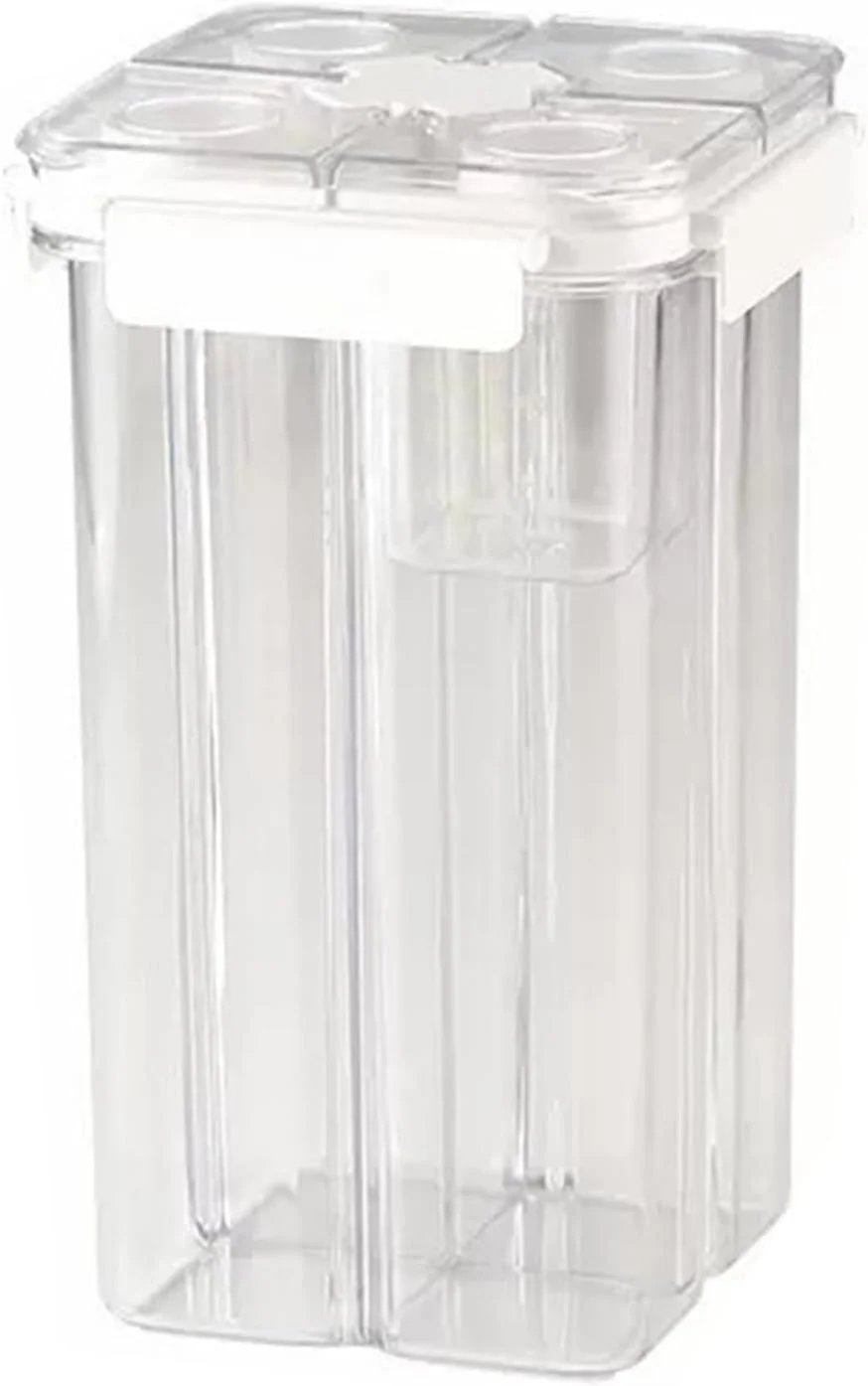 ظرف نگهداری غلات چند محفظه ای با ظرفیت بالا Azonee، پخش کننده آسان غلات، نگهداری مواد غذایی در آشپزخانه، بطری پلاستیکی نگهداری غلات، جعبه مهر و موم شده چند منظوره مواد غذایی ظرف نگهداری غلات چند محفظه ای با ظرفیت بالا Azonee، پخش کننده آسان غلات، نگهداری مواد غذایی در آشپزخانه، بطری پلاستیکی نگهداری غلات، جعبه مهر و موم شده چند منظوره مواد غذایی