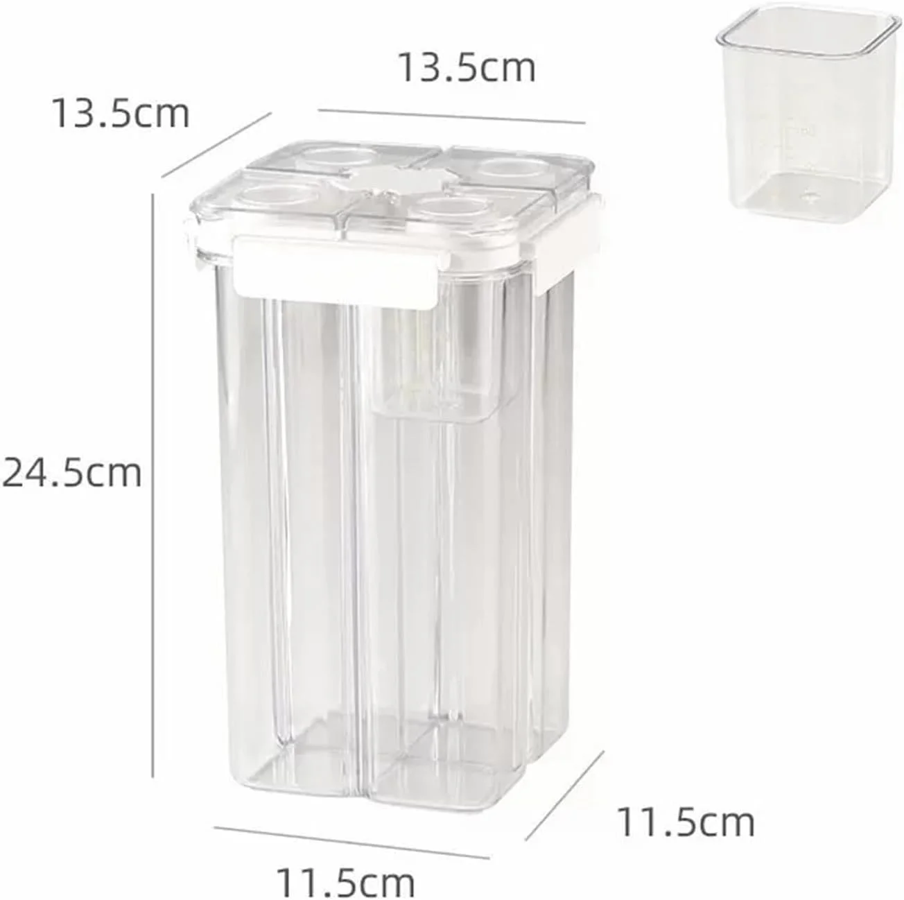 ظرف نگهداری غلات چند محفظه ای با ظرفیت بالا Azonee، پخش کننده آسان غلات، نگهداری مواد غذایی در آشپزخانه، بطری پلاستیکی نگهداری غلات، جعبه مهر و موم شده چند منظوره مواد غذایی ظرف نگهداری غلات چند محفظه ای با ظرفیت بالا Azonee، پخش کننده آسان غلات، نگهداری مواد غذایی در آشپزخانه، بطری پلاستیکی نگهداری غلات، جعبه مهر و موم شده چند منظوره مواد غذایی