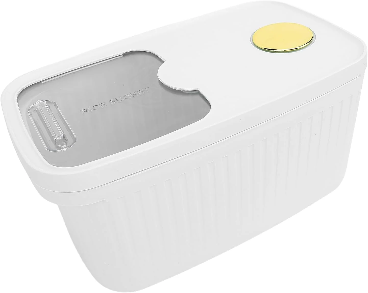 ظرف برنج ASHATA، ظرف نگهداری برنج با پنجره شفاف برای حفظ تازگی و جلوگیری از نفوذ هوا، مناسب برای نگهداری ماش و شکر (سفید) ظرف برنج ASHATA، ظرف نگهداری برنج با پنجره شفاف برای حفظ تازگی و جلوگیری از نفوذ هوا، مناسب برای نگهداری ماش و شکر (سفید)