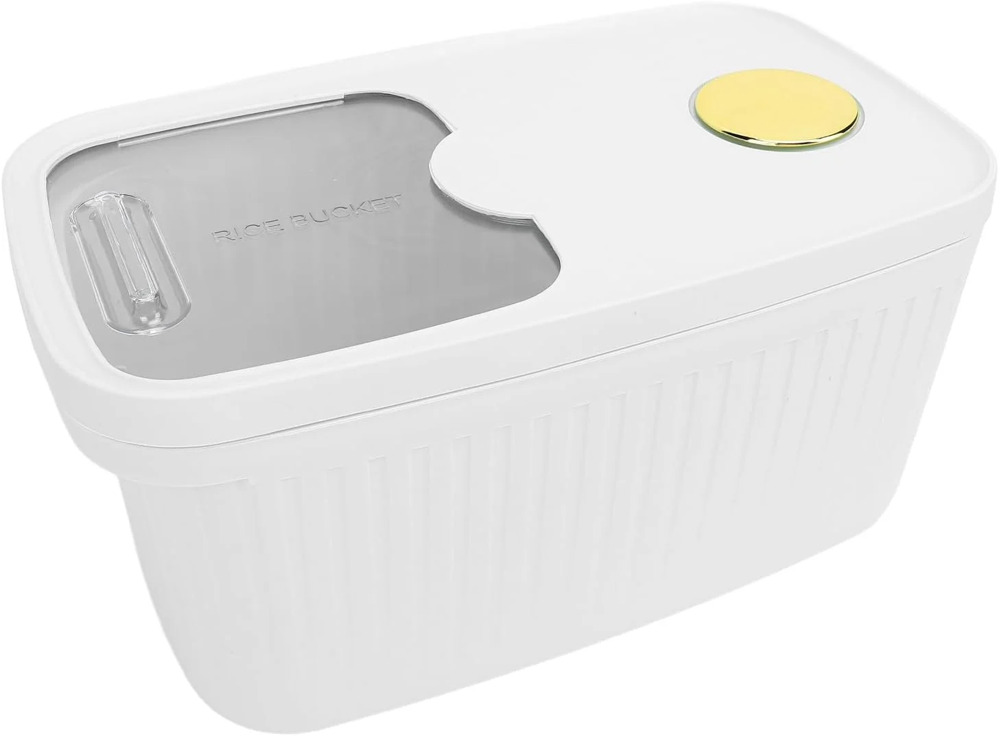 ظرف برنج ASHATA، ظرف نگهداری برنج با پنجره شفاف برای حفظ تازگی و جلوگیری از نفوذ هوا، مناسب برای نگهداری ماش و شکر (سفید) ظرف برنج ASHATA، ظرف نگهداری برنج با پنجره شفاف برای حفظ تازگی و جلوگیری از نفوذ هوا، مناسب برای نگهداری ماش و شکر (سفید)