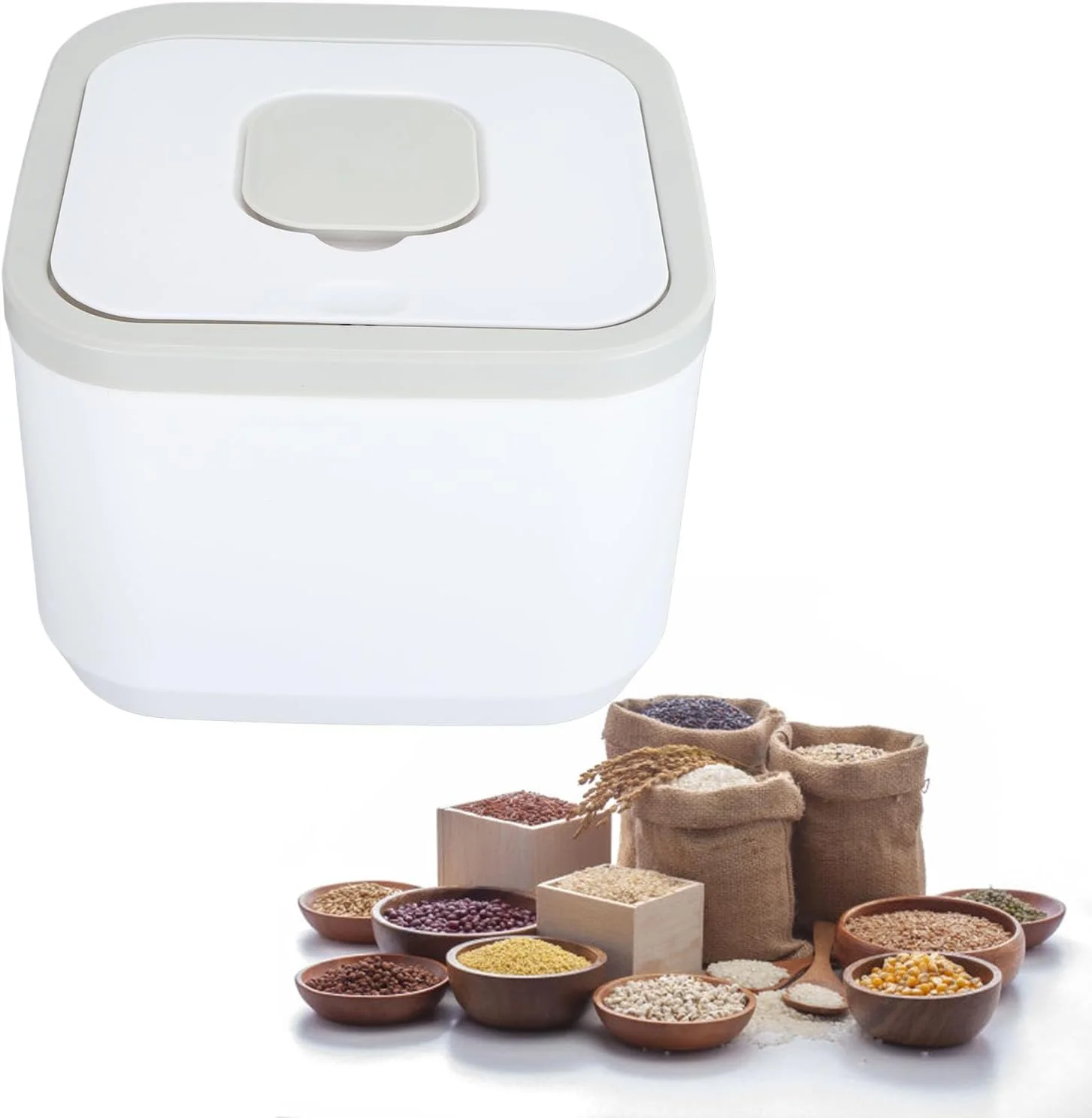 ظرف نگهداری برنج ASHATA، محفظه نگهداری ABS برای استفاده در پاکسازی وصله های ABS برای Curulu (ظرفیت 10 کیلوگرم) ظرف نگهداری برنج ASHATA، محفظه نگهداری ABS برای استفاده در پاکسازی وصله های ABS برای Curulu (ظرفیت 10 کیلوگرم)