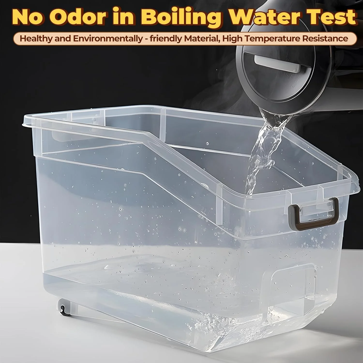 ظرف نگهداری برنج ANTOLE با درب، ظرف غذای بدون BPA و هواگیر، ظرف برنج با پیمانه اندازه گیری برای غلات، حبوبات، پخش کننده غلات، سطل برنج برای آشپزخانه (سفید - 25 کیلوگرم) ظرف نگهداری برنج ANTOLE با درب، ظرف غذای بدون BPA و هواگیر، ظرف برنج با پیمانه اندازه گیری برای غلات، حبوبات، پخش کننده غلات، سطل برنج برای آشپزخانه (سفید - 25 کیلوگرم)