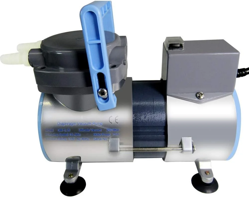 پمپ خلاء دیافراگمی آزمایشگاهی WWART، پمپ خلاء دیافراگمی بدون روغن صنعتی 15 لیتر در دقیقه 75 وات GM-0.2