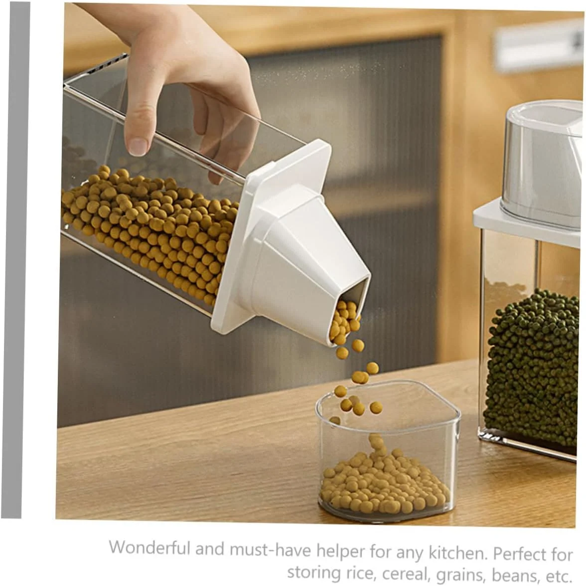 ظرف نگهداری برنج نفوذ ناپذیر Amosfun، شیشه غلات مهر و موم شده برای سازماندهی آشپزخانه، جعبه برنج رطوبتی برای آرد و نگهداری مواد غذایی برای سهولت ظرف نگهداری برنج نفوذ ناپذیر Amosfun، شیشه غلات مهر و موم شده برای سازماندهی آشپزخانه، جعبه برنج رطوبتی برای آرد و نگهداری مواد غذایی برای سهولت