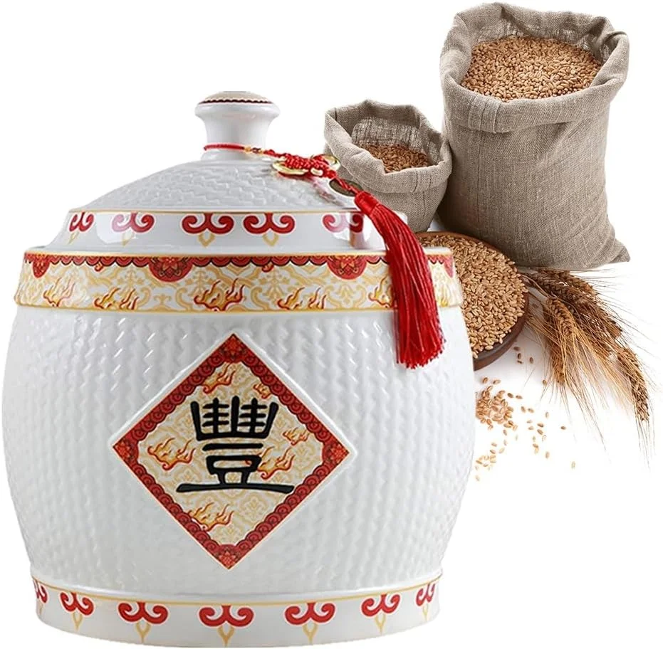 ظروف نگهداری برنج، ظروف حبوبات برای انبار آشپزخانه، جعبه بزرگ نگهداری برنج، ظروف نگهداری مواد غذایی با درب، دیگ برنج سرامیکی (2.5 کیلوگرم) ظروف نگهداری برنج، ظروف حبوبات برای انبار آشپزخانه، جعبه بزرگ نگهداری برنج، ظروف نگهداری مواد غذایی با درب، دیگ برنج سرامیکی (2.5 کیلوگرم)