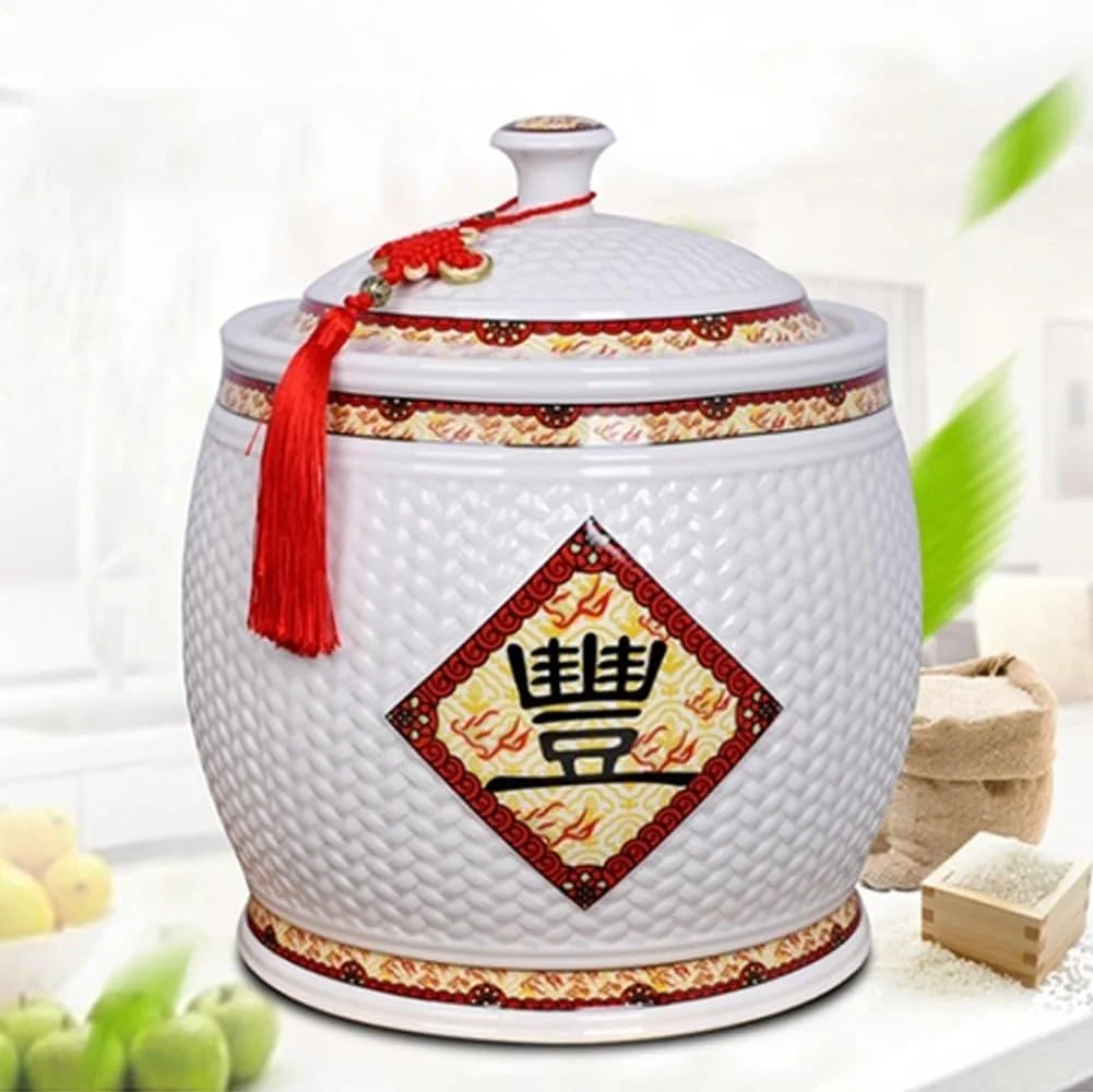 ظروف نگهداری برنج، ظروف حبوبات برای انبار آشپزخانه، جعبه بزرگ نگهداری برنج، ظروف نگهداری مواد غذایی با درب، دیگ برنج سرامیکی (2.5 کیلوگرم) ظروف نگهداری برنج، ظروف حبوبات برای انبار آشپزخانه، جعبه بزرگ نگهداری برنج، ظروف نگهداری مواد غذایی با درب، دیگ برنج سرامیکی (2.5 کیلوگرم)