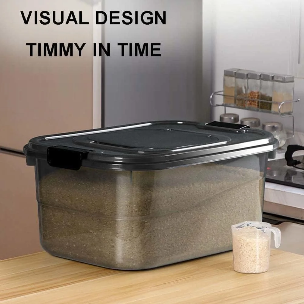 ظرف نگهداری برنج ACGrade، ظرف برنج آشپزخانه، جعبه برنج مهر و موم شده خانگی، نگهداری برنج، ظروف نگهداری مواد غذایی خشک، ظروف نگهداری غذای حیوانات خانگی، مناسب برای غلات کامل، غذای حیوانات خانگی