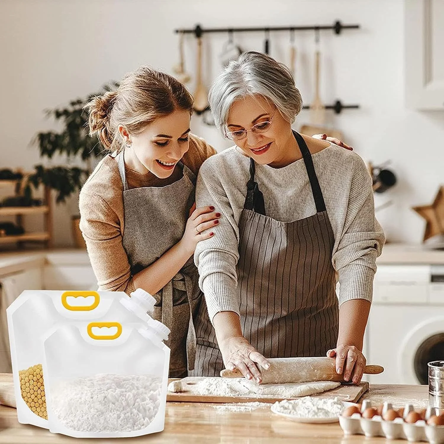 کیسه نگهداری برنج و غلات AJIODA، بسته 5 عددی ظروف نگهداری مواد غذایی 1 لیتری درب دار و دسته دار، کیسه های شفاف ضد رطوبت، کیسه قابل حمل، مناسب برای غلات، آرد، لوبیا، آجیل، برنج، چای، پودر، آب، کیسه سازمان دهنده قابل استفاده مجدد کیسه نگهداری برنج و غلات AJIODA، بسته 5 عددی ظروف نگهداری مواد غذایی 1 لیتری درب دار و دسته دار، کیسه های شفاف ضد رطوبت، کیسه قابل حمل، مناسب برای غلات، آرد، لوبیا، آجیل، برنج، چای، پودر، آب، کیسه سازمان دهنده قابل استفاده مجدد