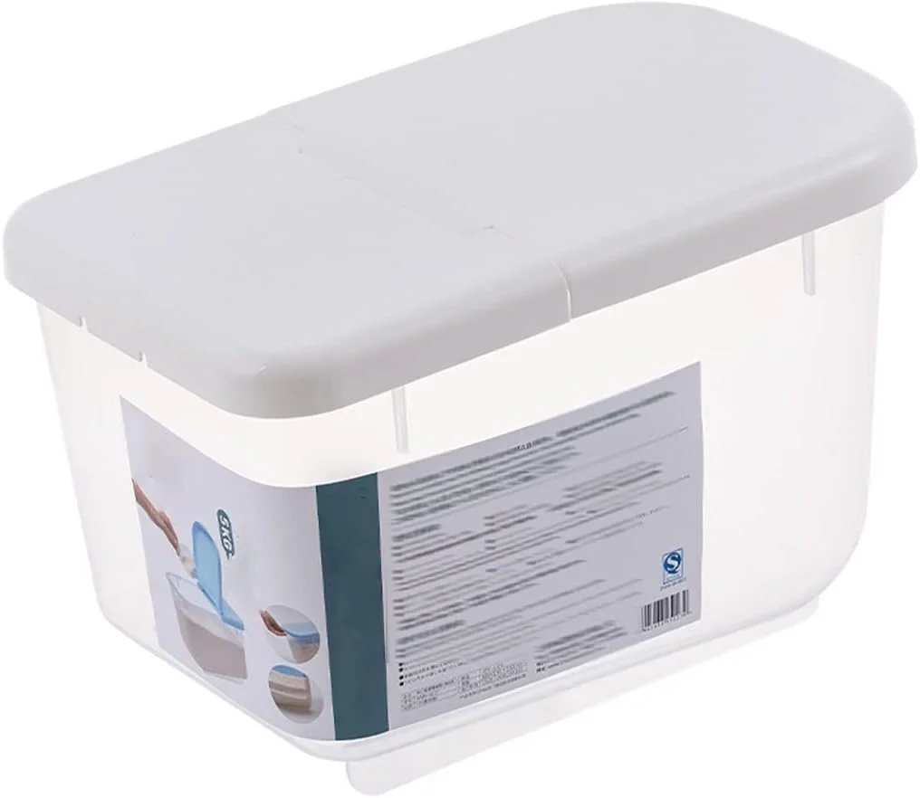 ظرف نگهداری مواد غذایی درب دار، مخزن برنج، ظروف نگهداری مواد غذایی خشک فله، سطل برنج پلاستیکی برای آرد و جو دوسر با پیمانه اندازه گیری (سایز: 30 * 19 * 19 سانتی متر) ظرف نگهداری مواد غذایی درب دار، مخزن برنج، ظروف نگهداری مواد غذایی خشک فله، سطل برنج پلاستیکی برای آرد و جو دوسر با پیمانه اندازه گیری (سایز: 30 * 19 * 19 سانتی متر)