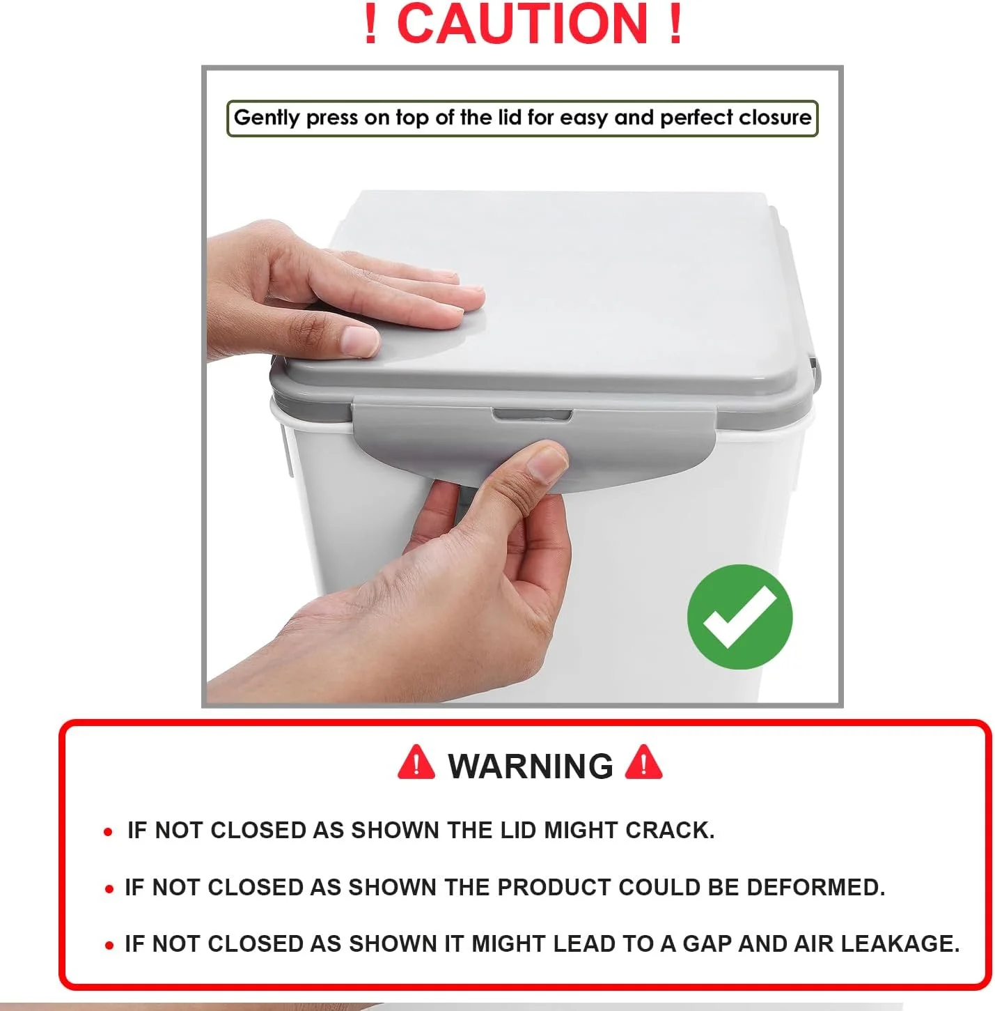 ظرف نگهداری برنج ABOUT SPACE با ظرفیت 15 کیلوگرم (دو عددی)، محفظه نگهداری برنج دربسته با پیمانه اندازه گیری - محفظه بشکه ای برنج - سازمان دهنده آشپزخانه ضد رطوبت برای غلات، حبوبات و غذای حیوانات خانگی - خاکستری، پلاستیکی