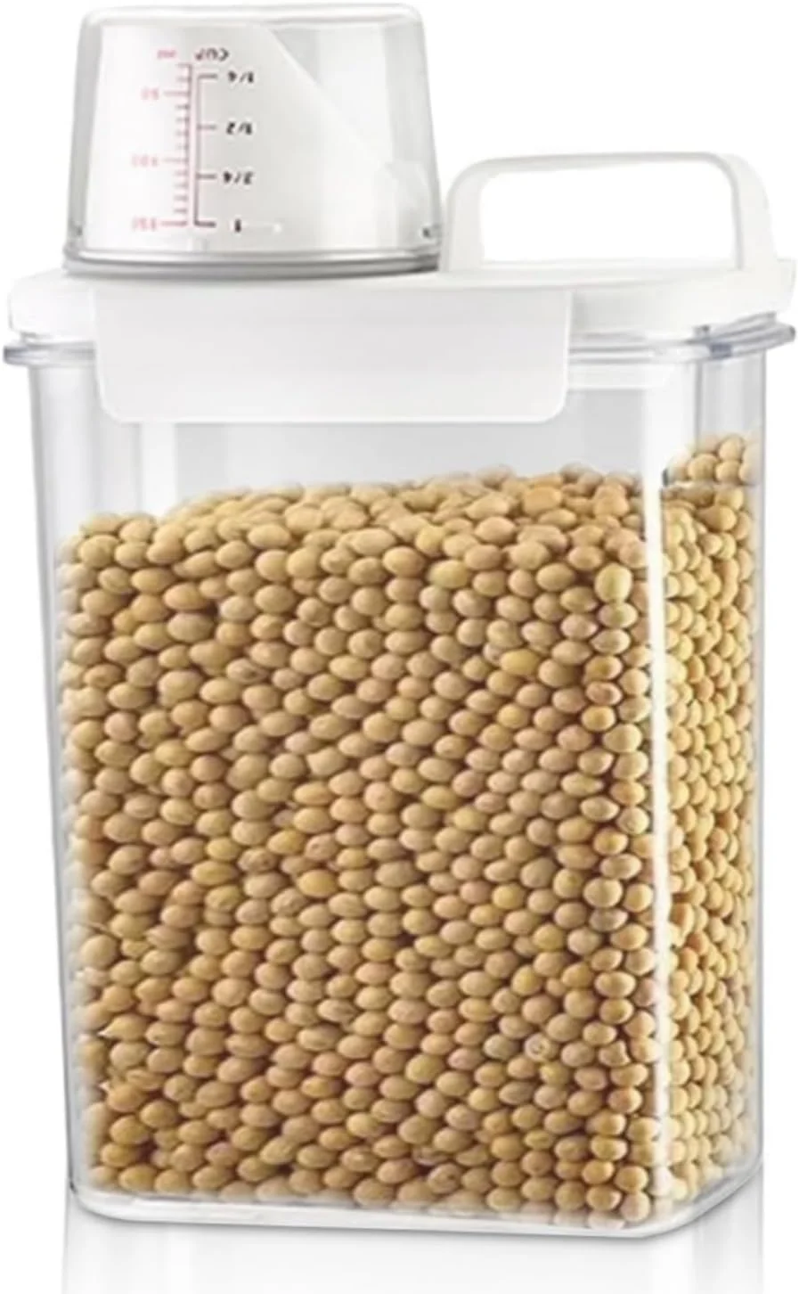 ظرف نگهداری درب دار ممتاز 1.8 لیتری (60 اونس) - سازمان دهنده چند منظوره آشپزخانه و لباسشویی برای پودر لباسشویی، غلات، برنج و خرما - سطل ضد نشت با دسته و درب قفل دار ظرف نگهداری درب دار ممتاز 1.8 لیتری (60 اونس) - سازمان دهنده چند منظوره آشپزخانه و لباسشویی برای پودر لباسشویی، غلات، برنج و خرما - سطل ضد نشت با دسته و درب قفل دار