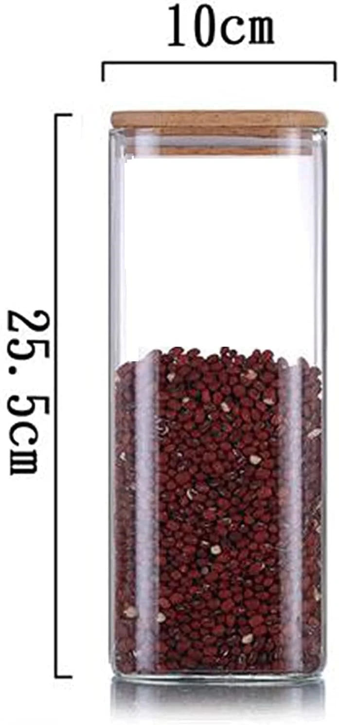 ظرف شیشه ای مربعی 1CHASE با درب بامبو هواگیر، ست ظروف نگهداری مواد غذایی آشپزخانه بوروسیلیکات برای آب نبات، کلوچه، برنج، شکر، آرد، پاستا، آجیل، مجموعه 2 عددی 1800 میلی لیتری ظرف شیشه ای مربعی 1CHASE با درب بامبو هواگیر، ست ظروف نگهداری مواد غذایی آشپزخانه بوروسیلیکات برای آب نبات، کلوچه، برنج، شکر، آرد، پاستا، آجیل، مجموعه 2 عددی 1800 میلی لیتری