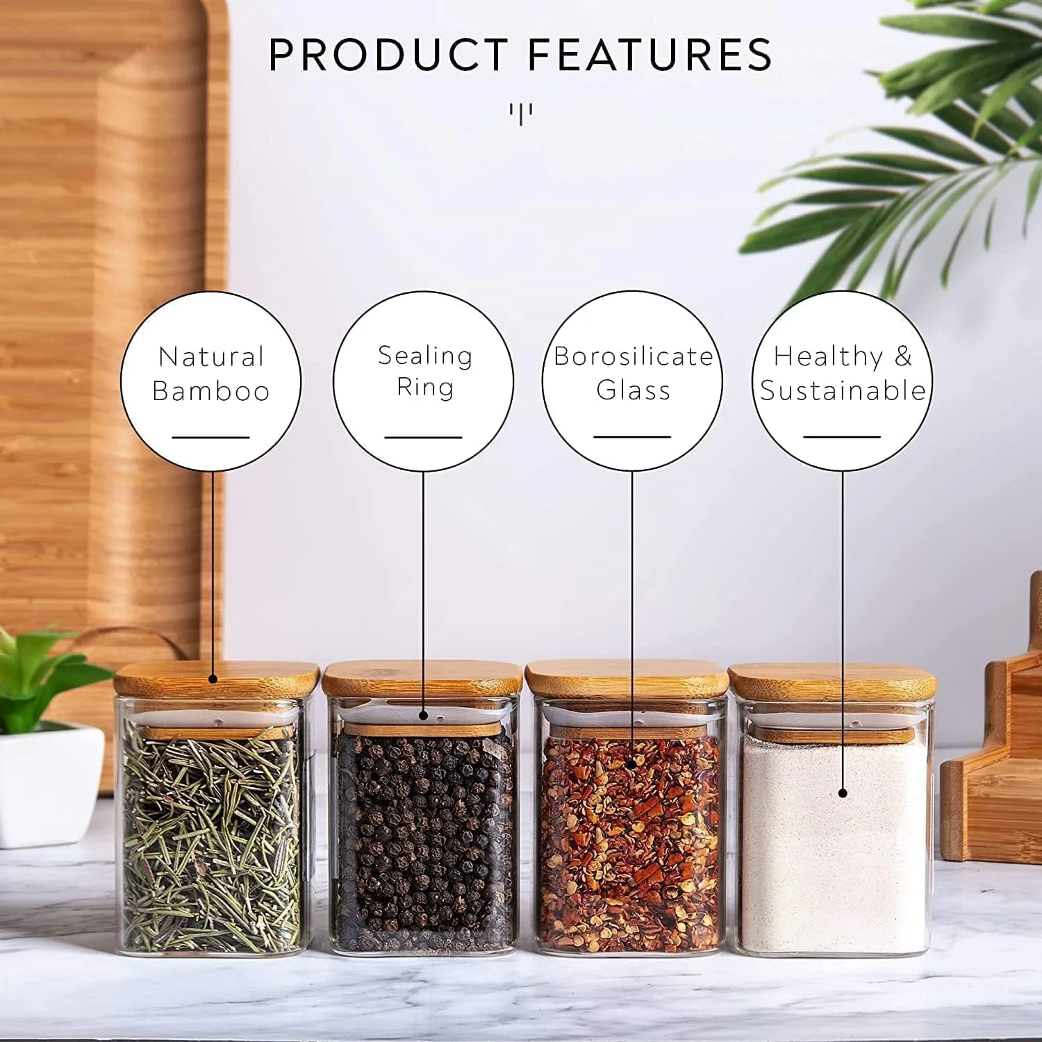 ست 3 عددی شیشه های مربعی ذخیره سازی 1CHASE با درب/قاشق بامبو محکم، 1500 میلی لیتر (50 اونس)، ست ظروف شیشه ای بوروسیلیکات برای نگهداری مواد غذایی در آشپزخانه، مناسب برای نگهداری آبنبات، کلوچه، برنج، شکر، آرد، پاستا و آجیل ست 3 عددی شیشه های مربعی ذخیره سازی 1CHASE با درب/قاشق بامبو محکم، 1500 میلی لیتر (50 اونس)، ست ظروف شیشه ای بوروسیلیکات برای نگهداری مواد غذایی در آشپزخانه، مناسب برای نگهداری آبنبات، کلوچه، برنج، شکر، آرد، پاستا و آجیل