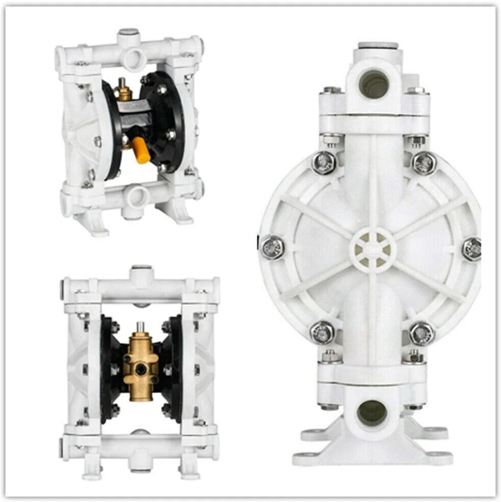 پمپ دیافراگمی دوگانه بادی SOFEDY ورودی و خروجی 1/2 اینچ، پمپ انتقال روغن سنگین QBK-15 برای دیزل، گریس، نفت سفید 49 لیتر در دقیقه