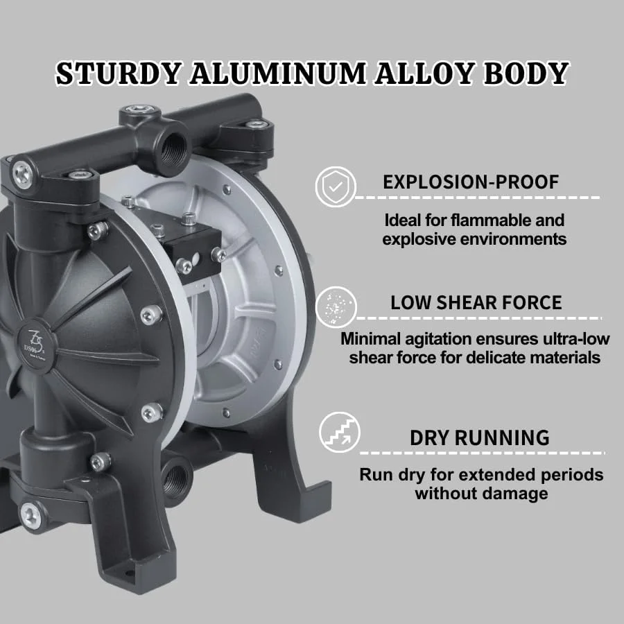 پمپ دیافراگمی دوگانه بادی TDS DYI SHENG سایز 3/4 اینچ آلومینیومی، دیافراگم تفلون، 22.45GPM، برای مصارف صنعتی، اسید/قلیایی، دیزل، گریس، نفت سفید و روغن، پمپ انتقال آب، پمپ انتقال پمپ دیافراگمی دوگانه بادی TDS DYI SHENG سایز 3/4 اینچ آلومینیومی، دیافراگم تفلون، 22.45GPM، برای مصارف صنعتی، اسید/قلیایی، دیزل، گریس، نفت سفید و روغن، پمپ انتقال آب، پمپ انتقال