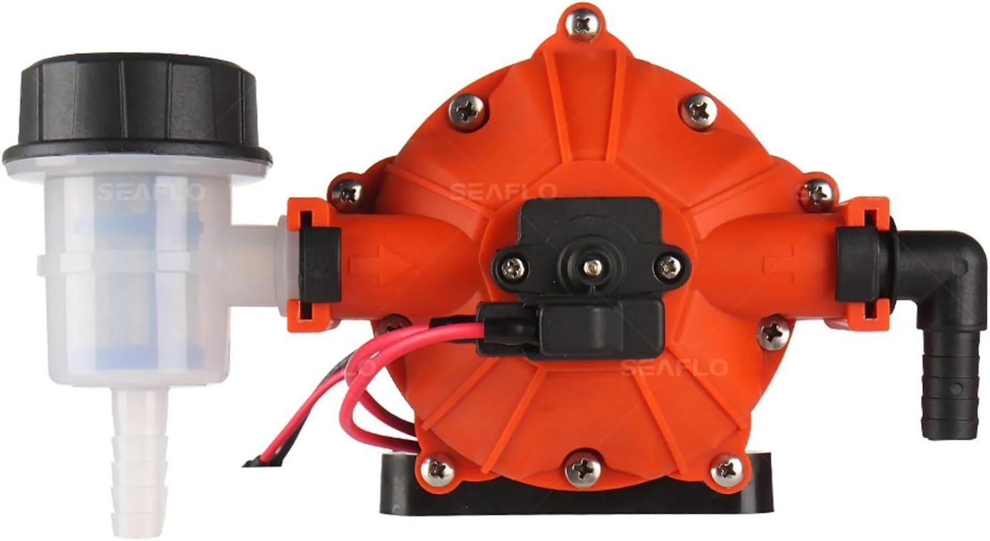 پمپ دیافراگمی DC سری SEAFLO 52، 12 ولت، 18.9 لیتر در دقیقه، 5.0 گالن در دقیقه، 70 PSI، 4.8 بار، پمپ آب سنگین