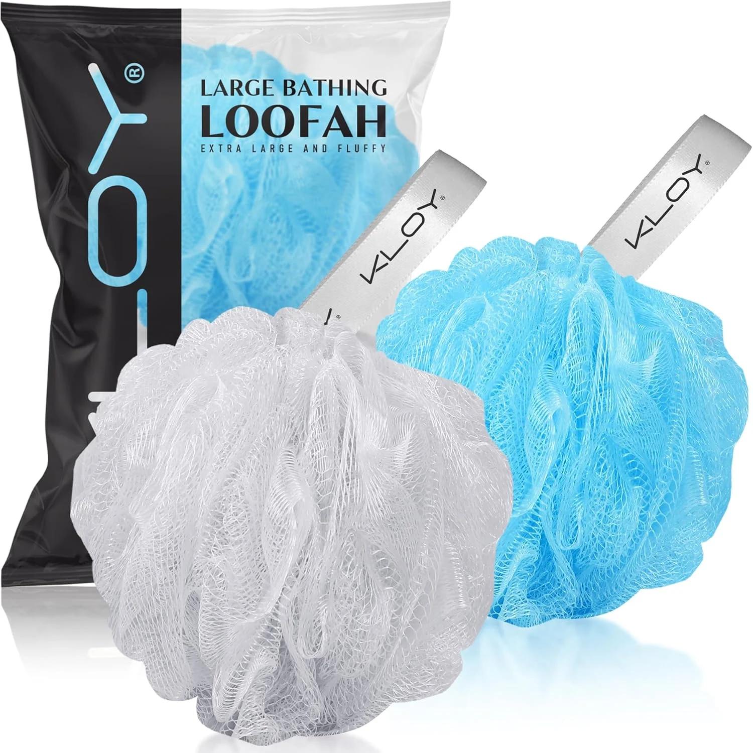لیف حمام بزرگ کلوی، اسکرابر لایه بردار برای پاکسازی با کف زیاد (سفید و آبی) لیف حمام بزرگ کلوی، اسکرابر لایه بردار برای پاکسازی با کف زیاد (سفید و آبی)