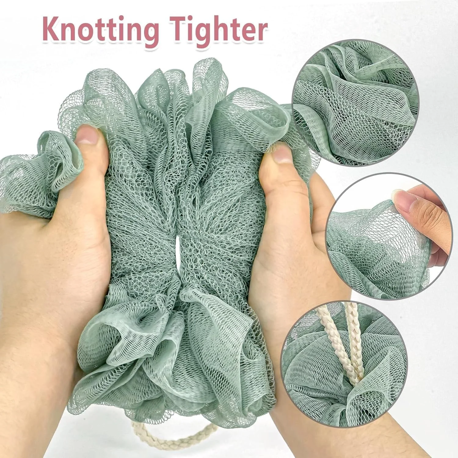 مجموعه 4 عددی اسفنج حمام لوفا MOMENT، اسفنج حمام پف دوش توری نرم لوفا برای مردان، اسکرابر لایه بردار بدن برای زنان، لوازم جانبی دوش مجموعه 4 عددی اسفنج حمام لوفا MOMENT، اسفنج حمام پف دوش توری نرم لوفا برای مردان، اسکرابر لایه بردار بدن برای زنان، لوازم جانبی دوش