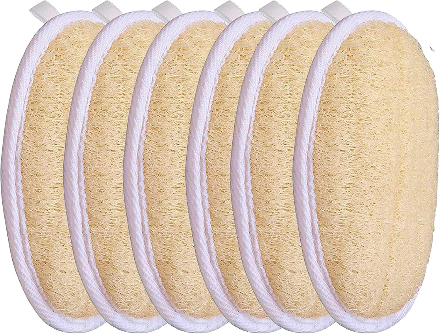 JAUNTY GROUP لیف طبیعی (بسته 6 عددی) اسفنج لایه بردار بدن ساخته شده با اسفنج لیف حمام سازگار با محیط زیست و زیست تخریب پذیر، لیف برای زنان، نوزادان و مردان JAUNTY GROUP لیف طبیعی (بسته 6 عددی) اسفنج لایه بردار بدن ساخته شده با اسفنج لیف حمام سازگار با محیط زیست و زیست تخریب پذیر، لیف برای زنان، نوزادان و مردان