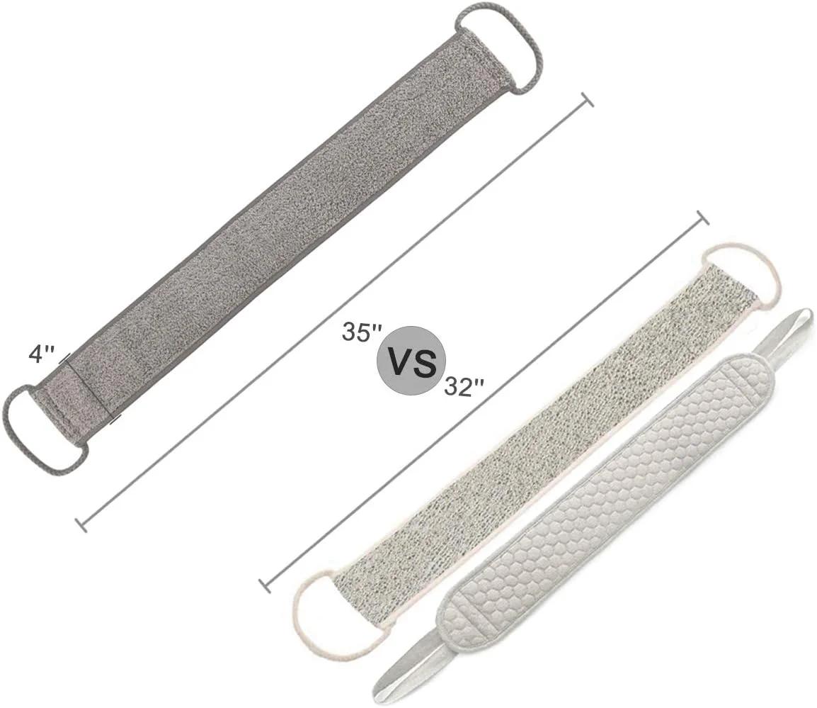 لیف اسکرابر پشت ایووه برای حمام، کمربند لوفا کتان طبیعی لایه بردار بدن، برس اسکراب دو طرفه لوفا، تمیز کننده عمیق و شاداب کننده پوست برای زنان/مردان (10 × 89 سانتی متر) - تصویر 2 لیف اسکرابر پشت ایووه برای حمام، کمربند لوفا کتان طبیعی لایه بردار بدن، برس اسکراب دو طرفه لوفا، تمیز کننده عمیق و شاداب کننده پوست برای زنان/مردان (10 × 89 سانتی متر) - تصویر 2