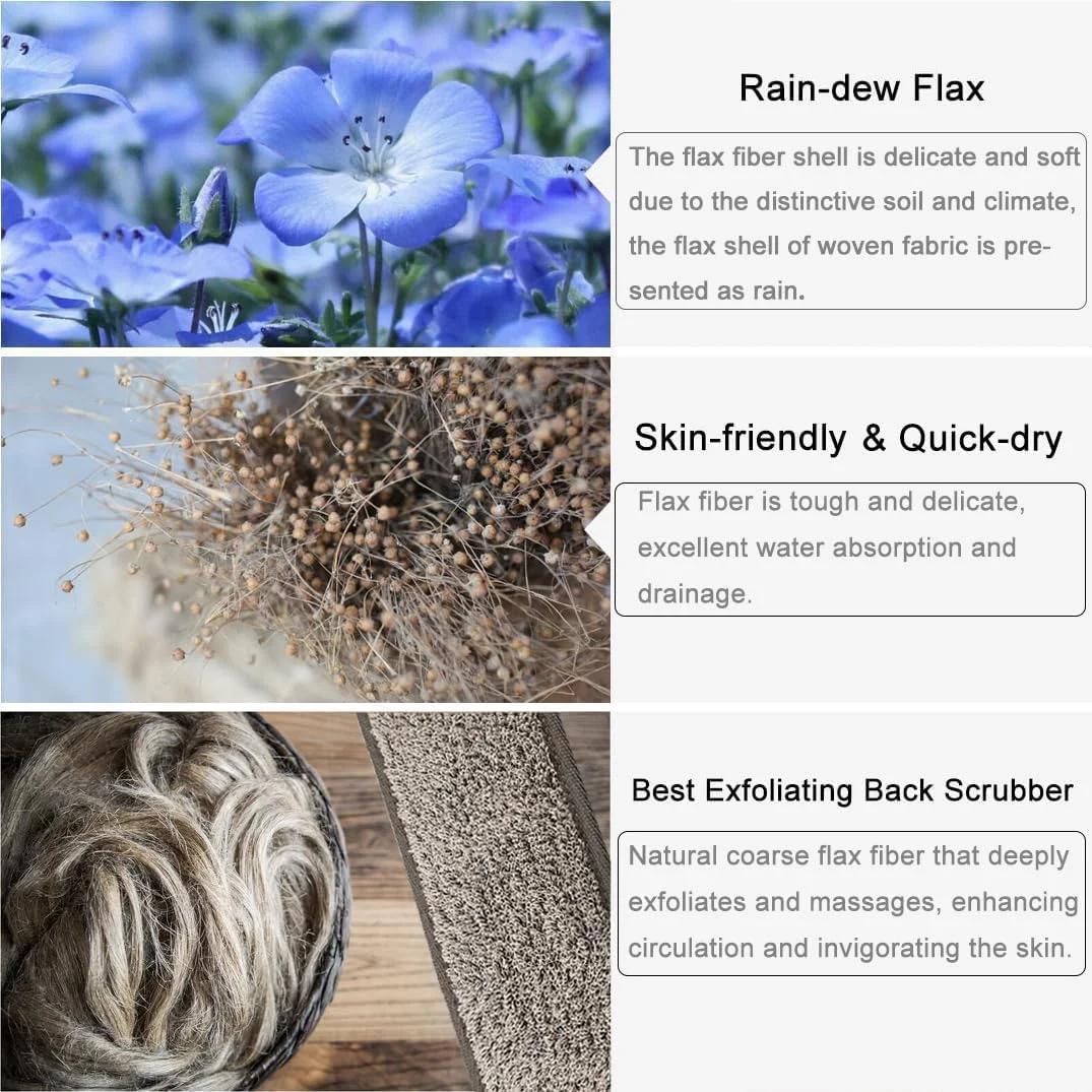 لیف اسکرابر پشت ایووه برای حمام، کمربند لوفا کتان طبیعی لایه بردار بدن، برس اسکراب دو طرفه لوفا، تمیز کننده عمیق و شاداب کننده پوست برای زنان/مردان (10 × 89 سانتی متر) - تصویر 3 لیف اسکرابر پشت ایووه برای حمام، کمربند لوفا کتان طبیعی لایه بردار بدن، برس اسکراب دو طرفه لوفا، تمیز کننده عمیق و شاداب کننده پوست برای زنان/مردان (10 × 89 سانتی متر) - تصویر 3