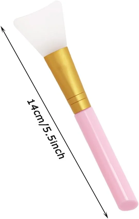 مینی اسکیت باز 24 عددی برس ماسک صورت سیلیکونی نرم برای ماسک های مخلوط رسی، ذغالی، مرطوب کننده های بدون مو، لوسیون بدن و اپلیکاتور کره، ابزار زیبایی مراقبت از پوست، (صورتی)