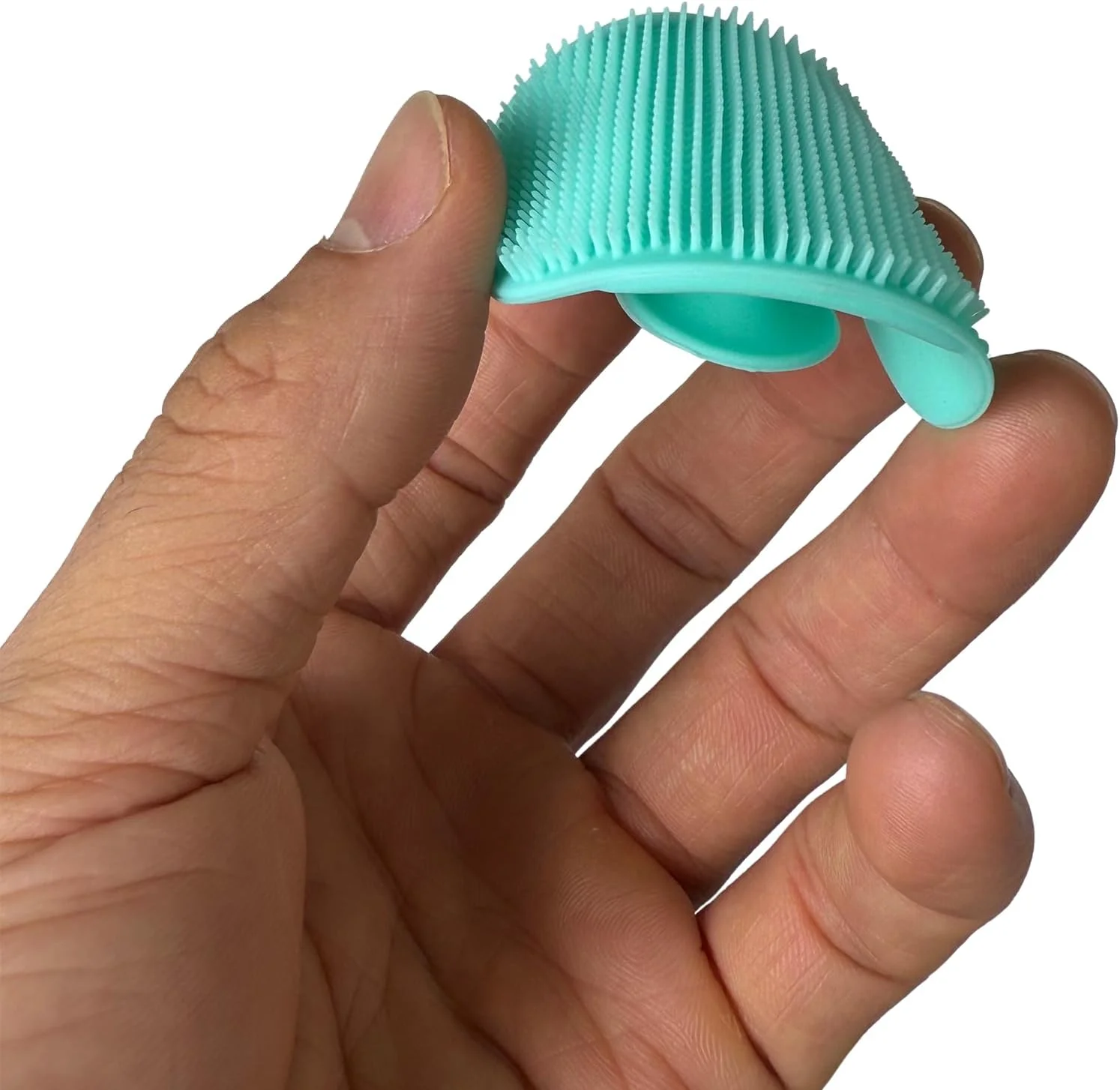 برس حمام سیلیکونی کودک MMSGA، برس ماساژ پوست سر کودک، برس شامپو کودک، برس پاک کننده دستی صورت برای بزرگسالان، برس لایه بردار، برس سیلیکونی فوق العاده نرم (آبی+صورتی+سبز)