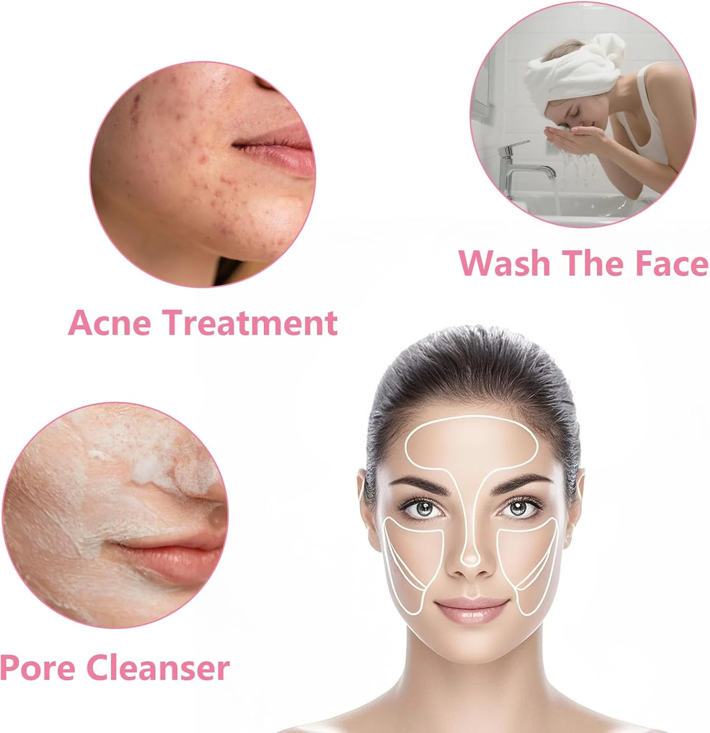 MCIGICM 20 عدد پد اسکرابر صورت، برس پاک کننده صورت سیلیکونی، پد لایه بردار صورت، برس اسکراب صورت برای پاک کننده صورت پوست