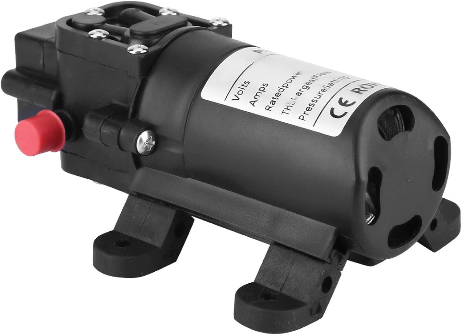 پمپ دیافراگمی خود مکش، پمپ دیافراگمی فشار آب لوله مستقیم دو طرفه، پمپ سمپاش خود مکش، پمپ فشار آب صنعتی 24 ولت 70 وات